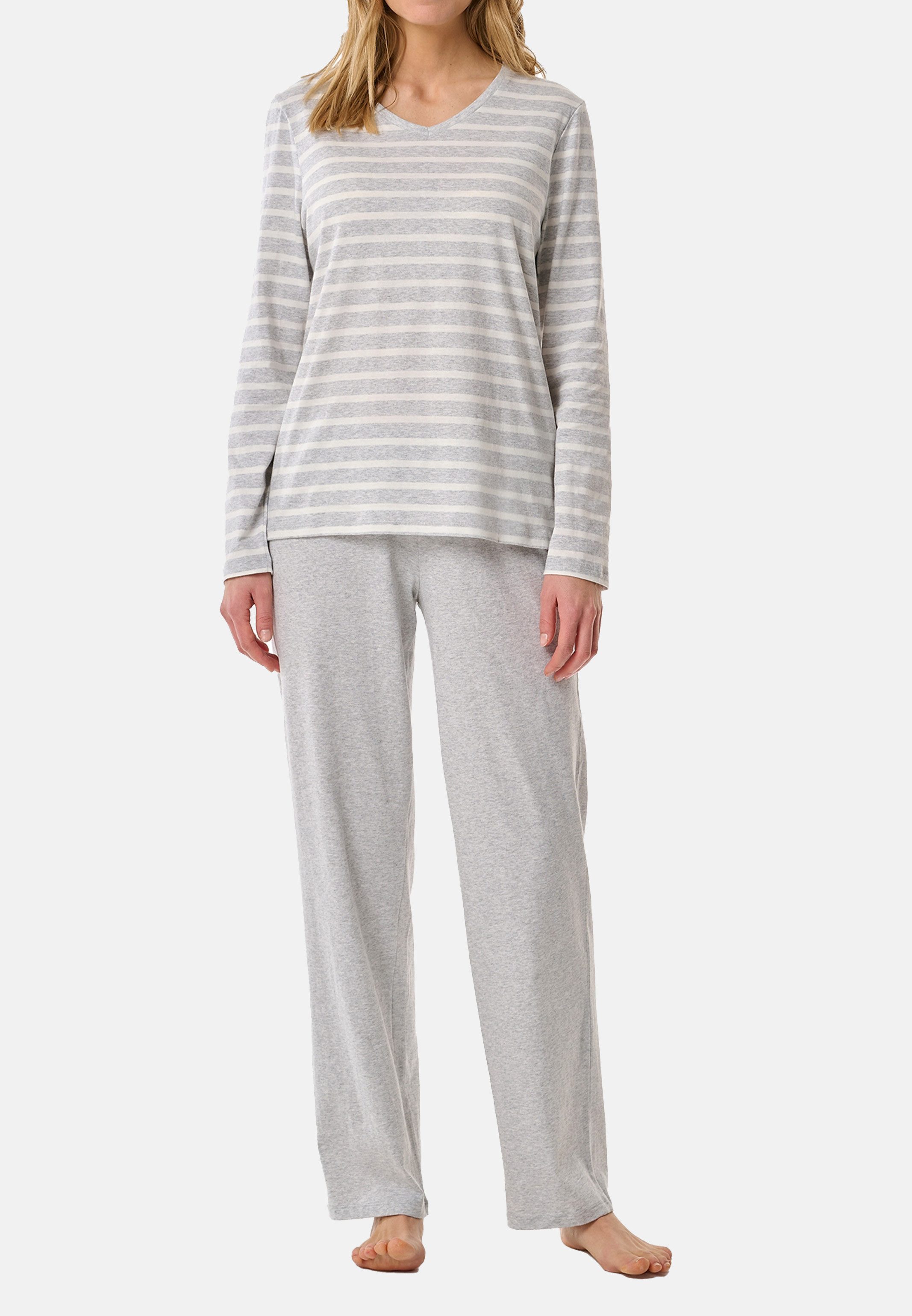 Schiesser Pyjama Casual Essentials (Set, 2 tlg) Schlafanzug - Baumwolle - A günstig online kaufen