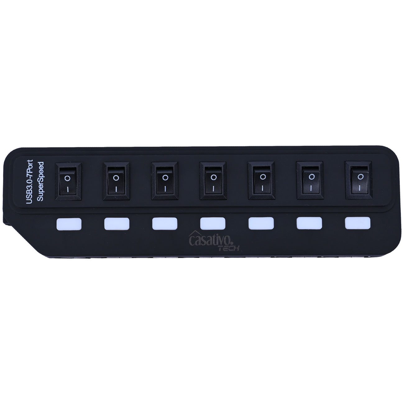 Casativo USB-Verteiler USB 3.0 Hub aktiv 7-fach USB Verteiler mit Netzteil bis 900 mA/Port, 7 Ports einzeln schaltbar/Aktiver Betrieb-Netzteil/ 5 GBit/s USB 3.0 – Bild 5 von 5