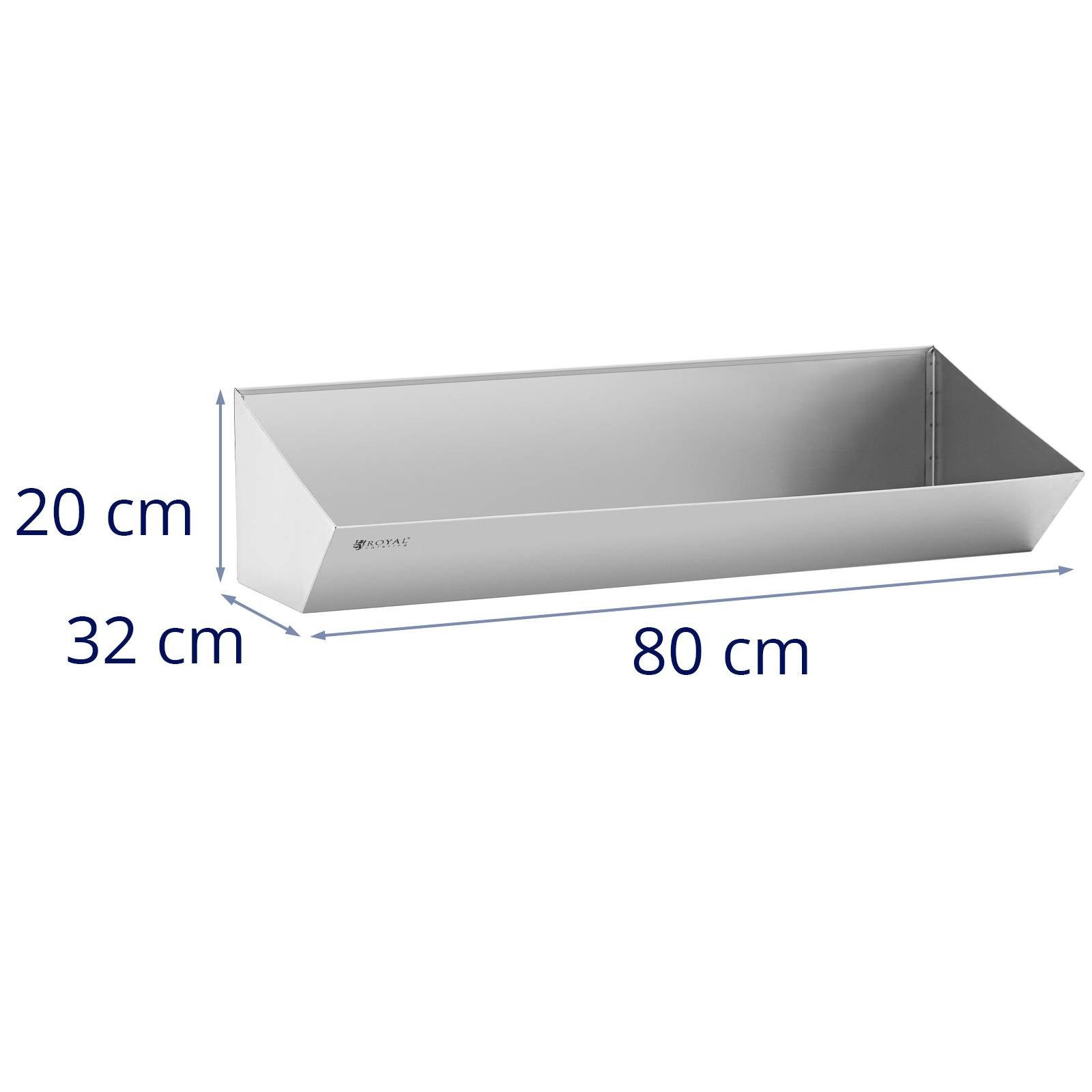 Royal Catering Snackschale Edelstahl-Pommeswanne 80 x 30 cm Frittenwanne Ausschöpfwanne Gastro, Edelstahl, verschiedene Größen – Bild 5 von 5