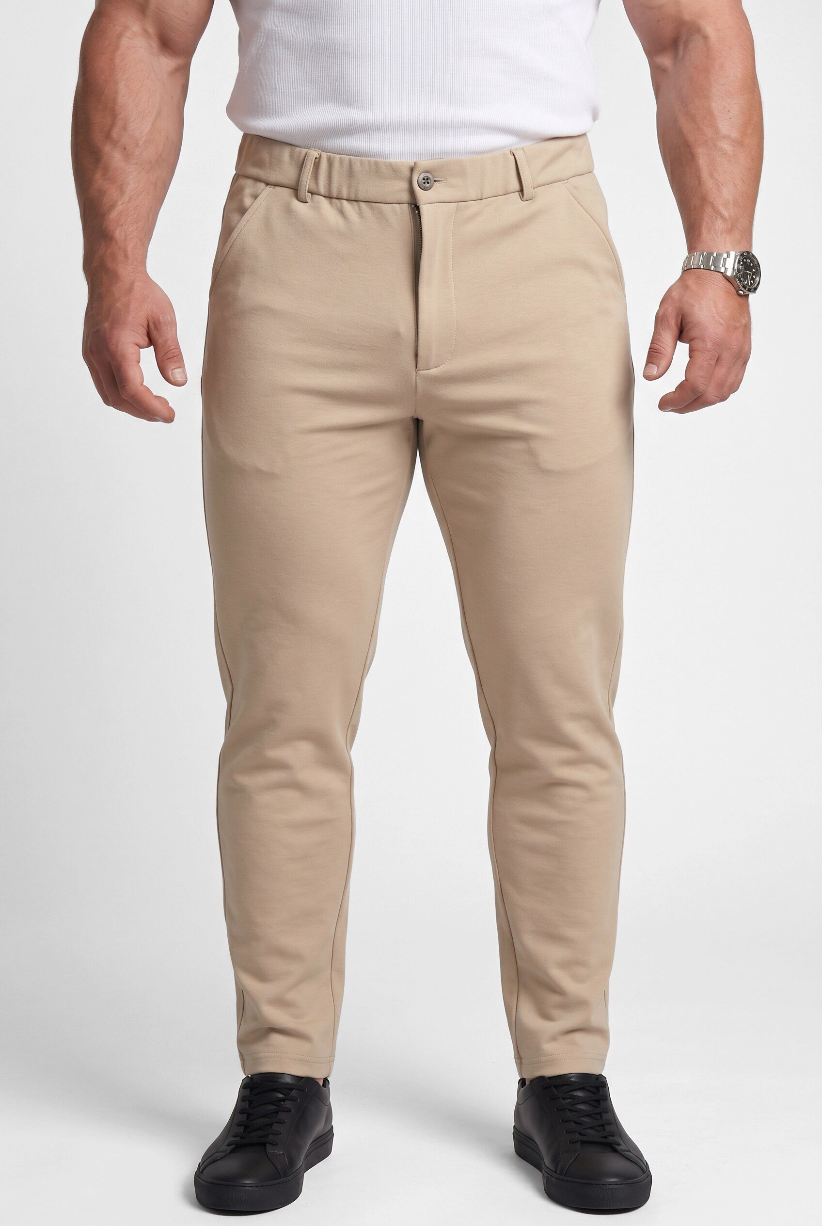 men plus Anzughose Jersey-Chino Hose Bilbao FLEXLASTIC® Baukasten
