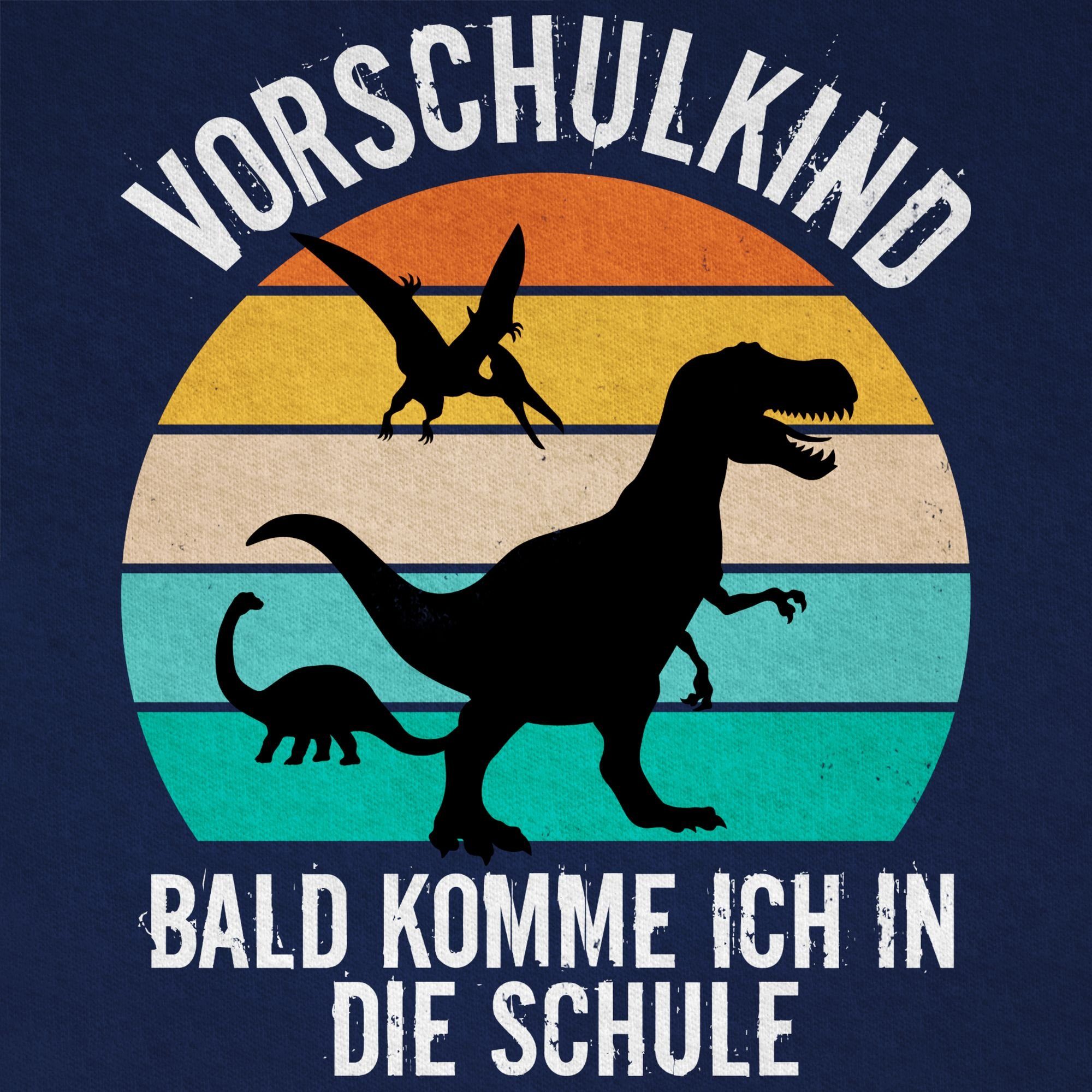Shirtracer T-Shirt Vorschulkind Dunkelblau 1 Vorschulkinder Dino Geschenke Dinosaurier