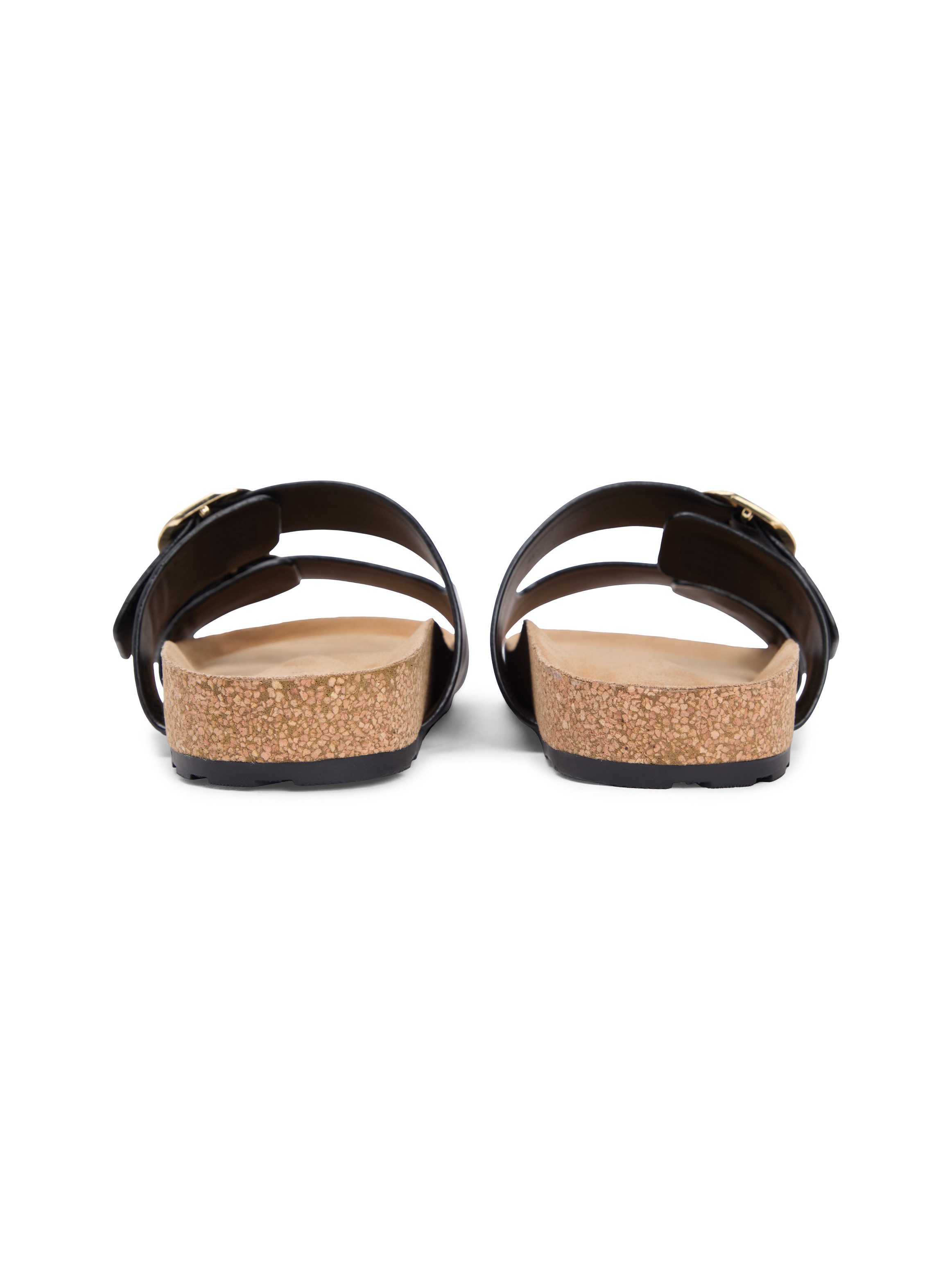 Tommy Hilfiger TH CLASSIC CORK SANDAL LEATHER Pantolette Sommerschuh, Schlupfschuh, Flat mit Logoemblem