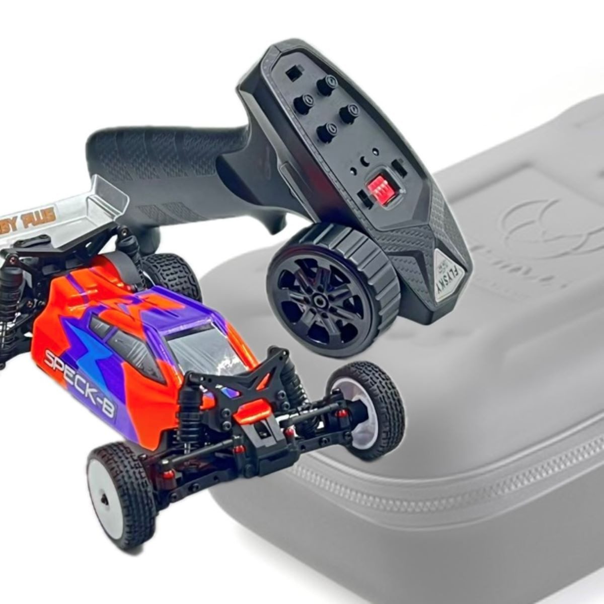 Absima RC-Auto 1:24 2WD Mini Buggy "Speck-B" CASE EDITION (READY-TO-RACE, INKL. FERNSTEUERUNG, FAHRAKKU UND LADEGRÄT), IM SET MIT TRANSPORTTASCHE