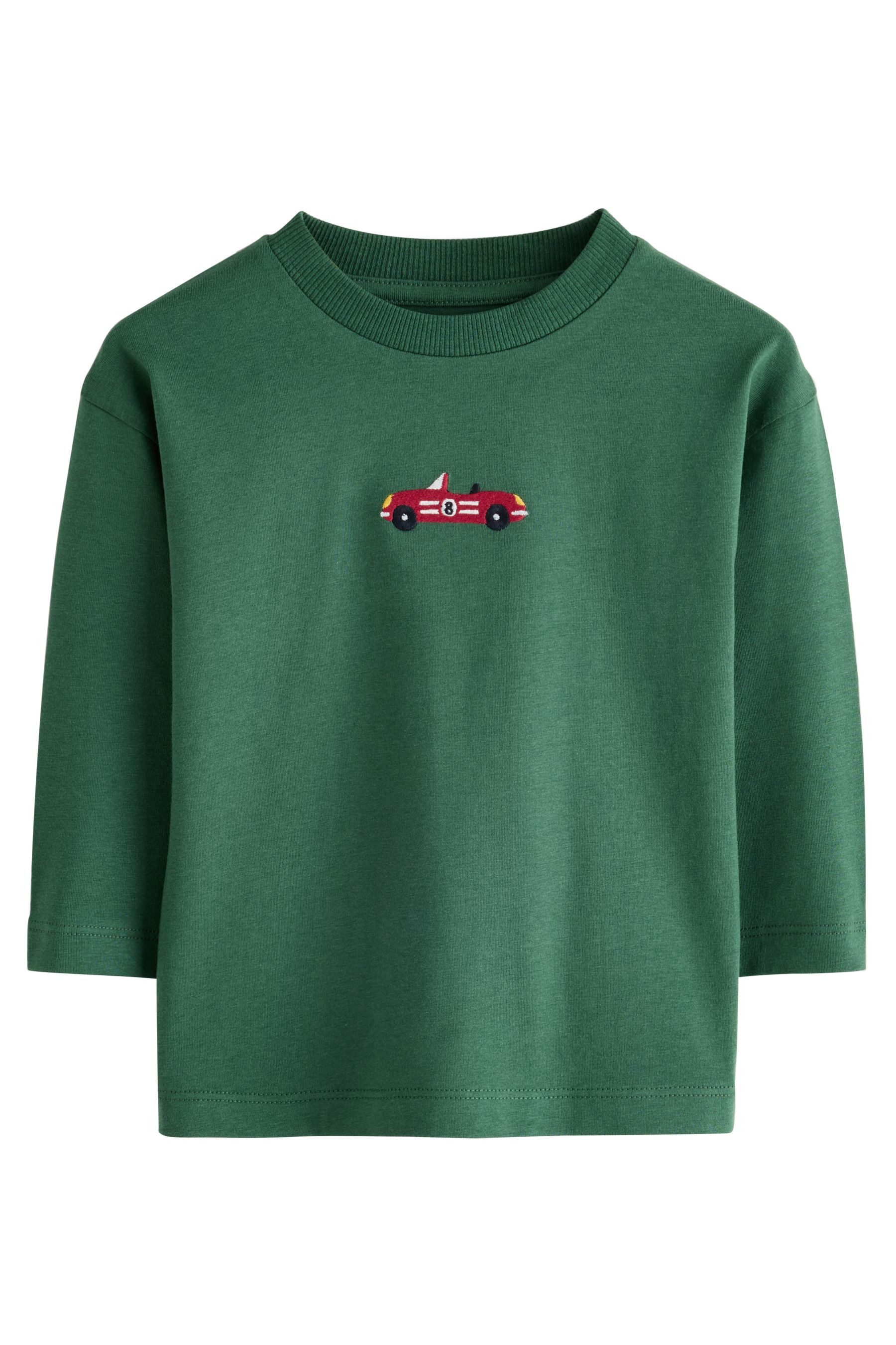 Next Langarmshirt Langarmshirt mit kleinem Grafikprint (1-tlg)