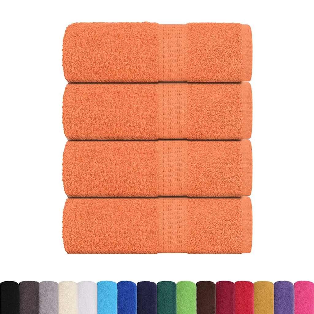 vidaXL Handtuch Seiftücher 4 Stk. Orange günstig online kaufen