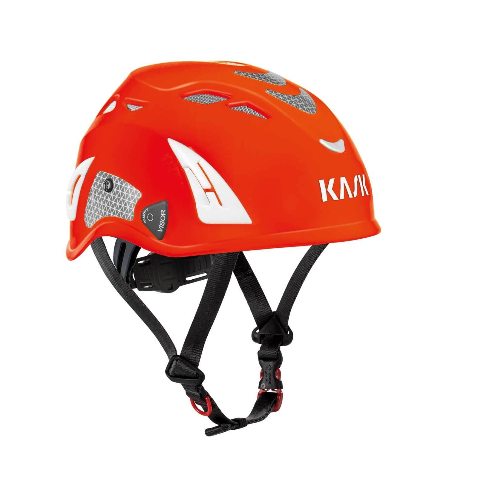 Kask Schutzhelm Bergsteigerhelm, Industriekletterhelm Plasma HI VIZ - Reflexstreifen