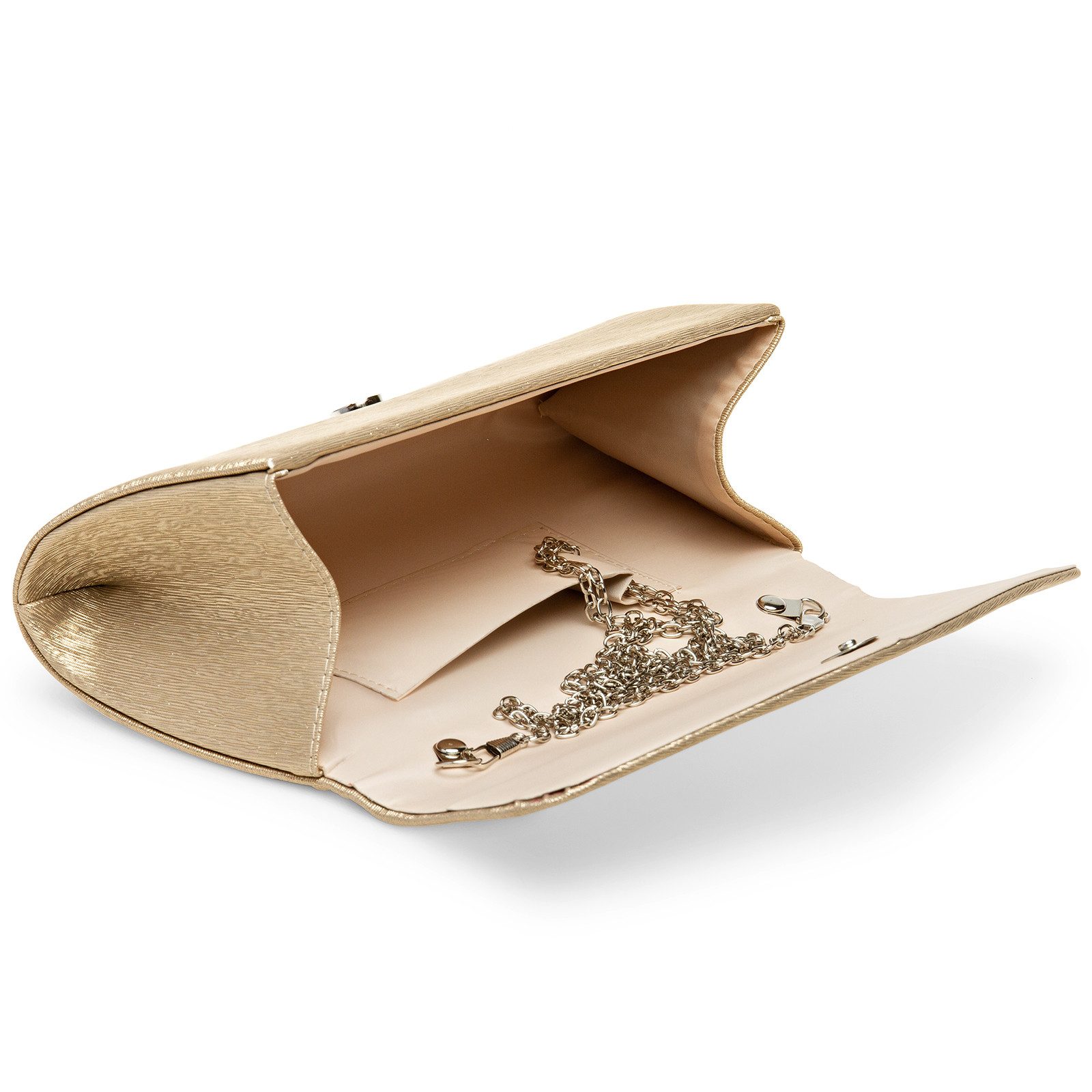Caspar Clutch TA526 Damen elegante Glanz Abendtasche