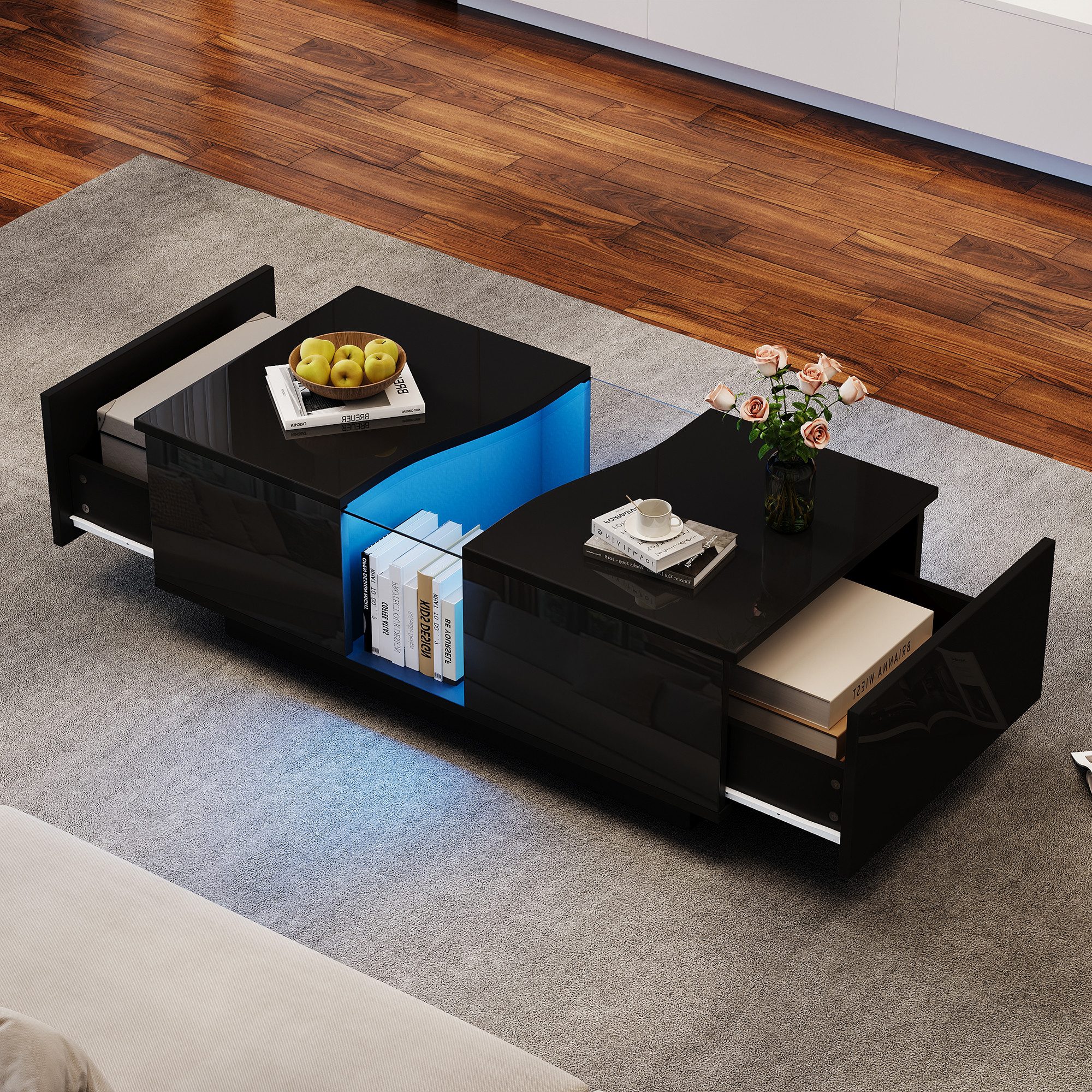 STILVORA Couchtisch mit 2 Schubladen,Wohnzimmertisch mit günstig online kaufen