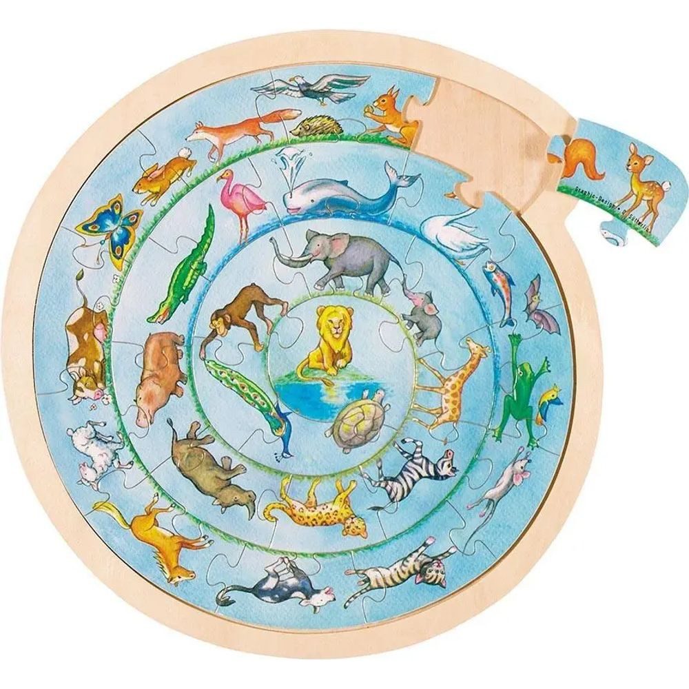 Gollnest & Kiesel Puzzle Einlegepuzzle Tierkreis, 27 Puzzleteile