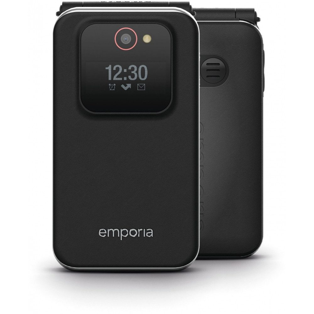 Emporia Emporia Joy Seniorenhandy in Schwarz. Seniorenhandy (Klapphandy mit robustem Scharnier)