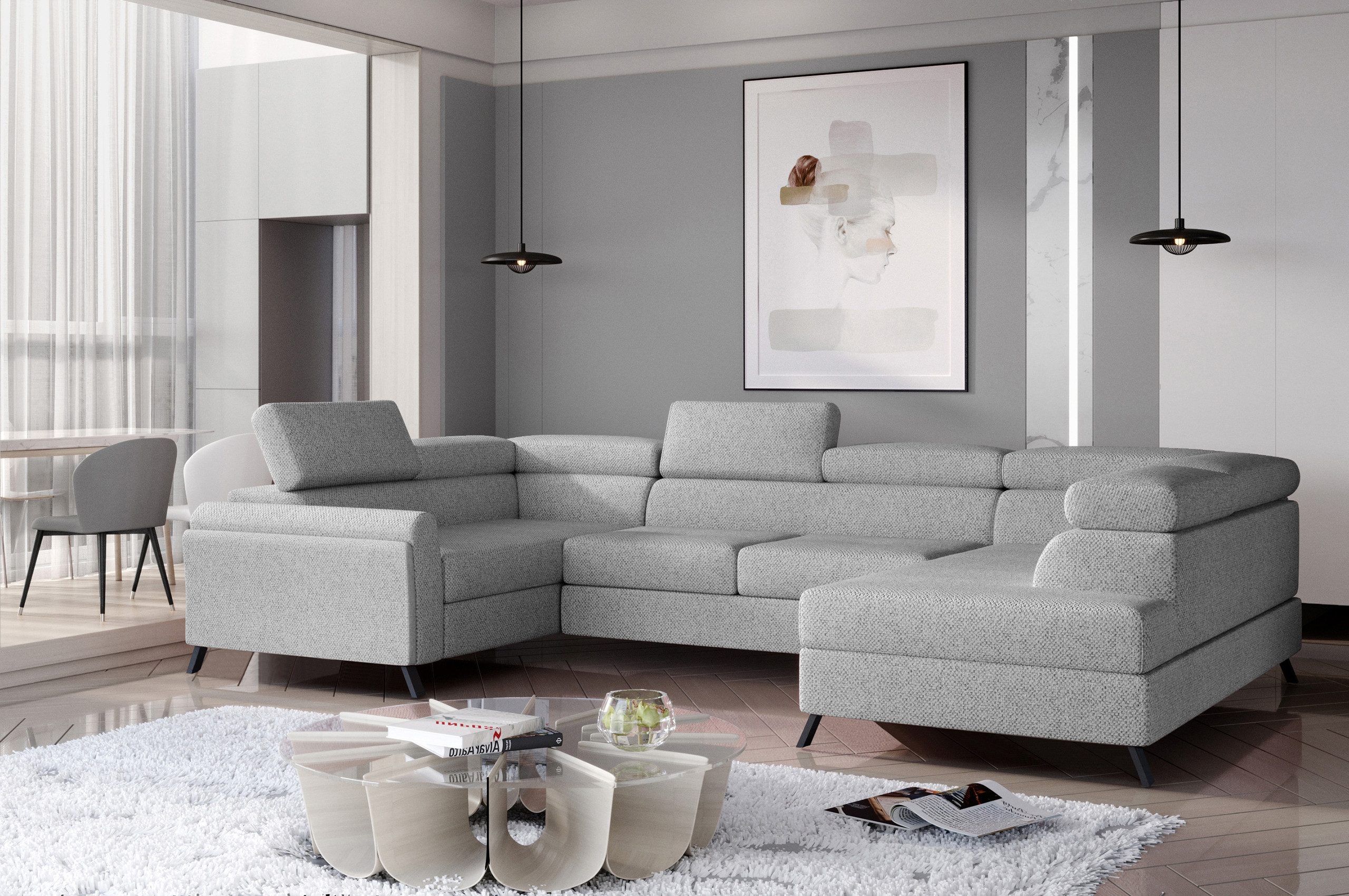 MF Design Wohnlandschaft Esco, mit Bettfunktion