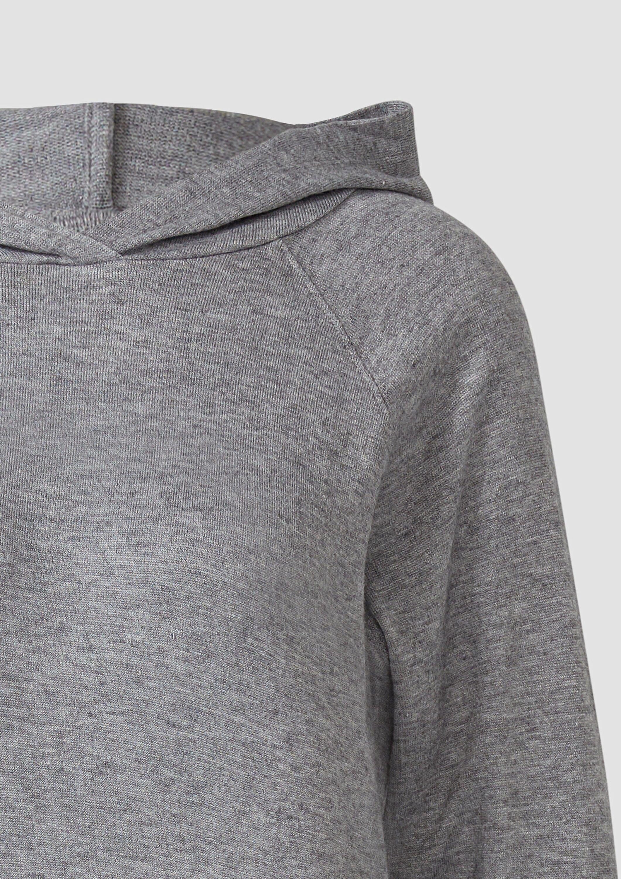 s.Oliver Longpullover T-Shirt Meliertes Longsleeve aus Stretchjersey mit Kapuze
