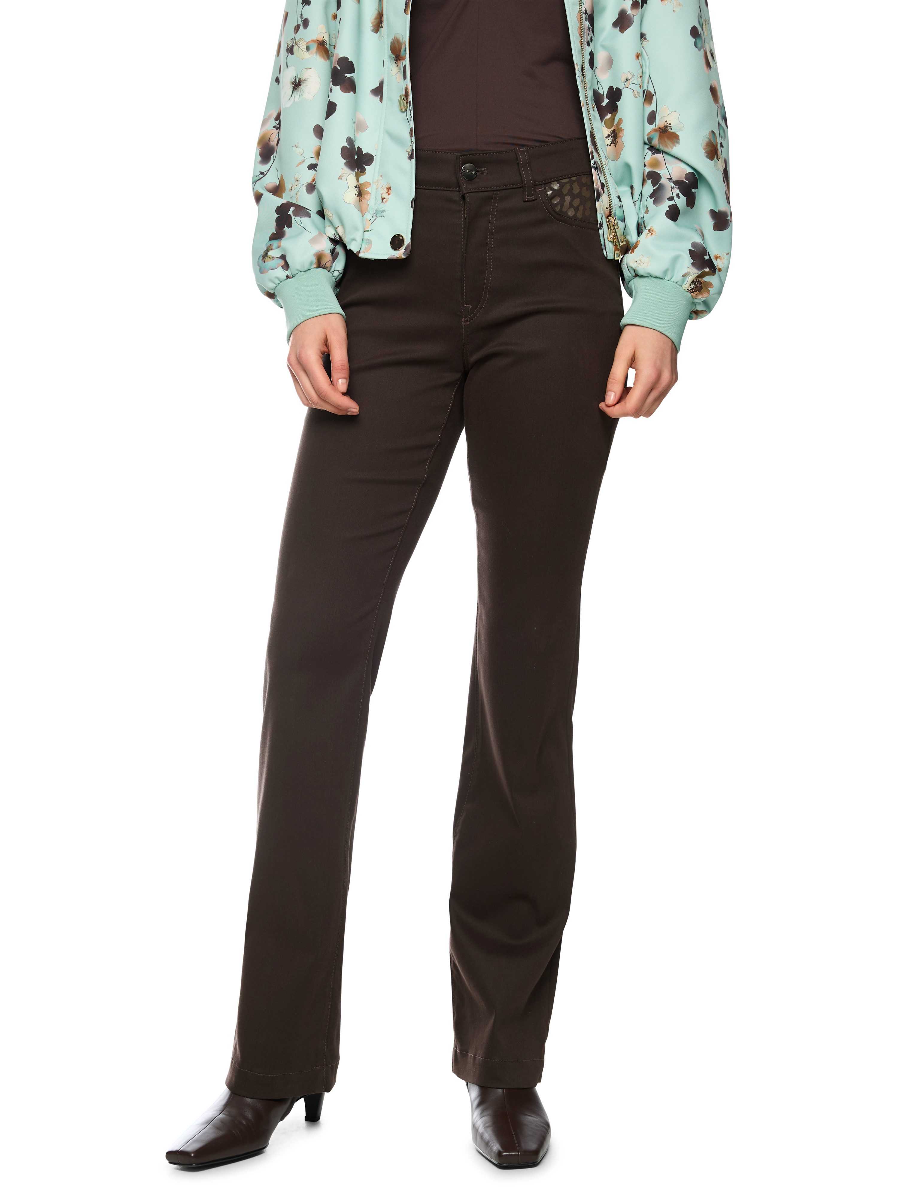 Marc Cain 5-Pocket-Hose Muted Motion Premium Damenmode Model: FARO im Feminine Fit
