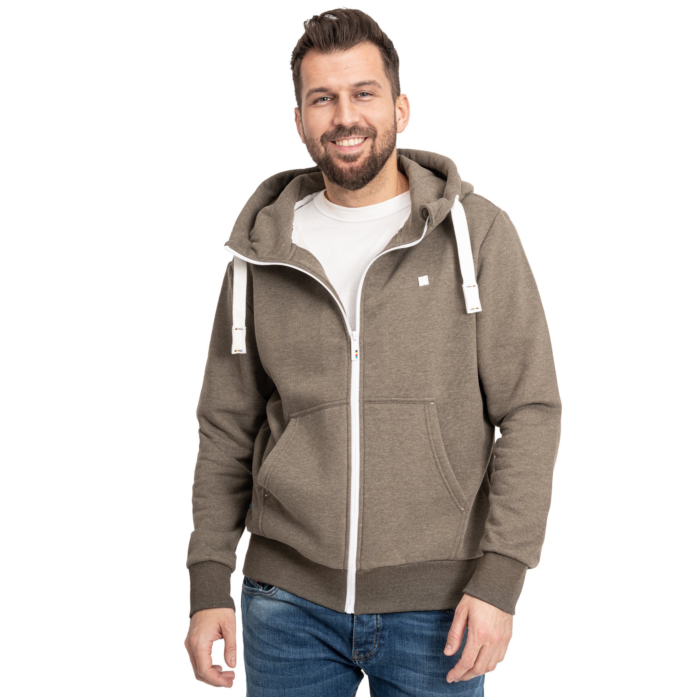 DEPROC Active Kapuzensweatjacke FinnDC Herren Zip-Hoodie mit weicher Innenseite