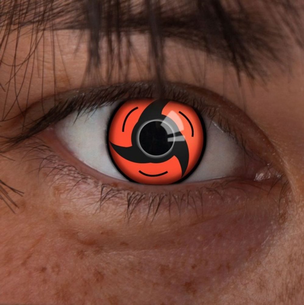 aricona Motivlinsen Farbige Sharingan Kontaktlinsen Uchiha Halloween Cosplay Naruto, ohne Stärke, 2 Stück