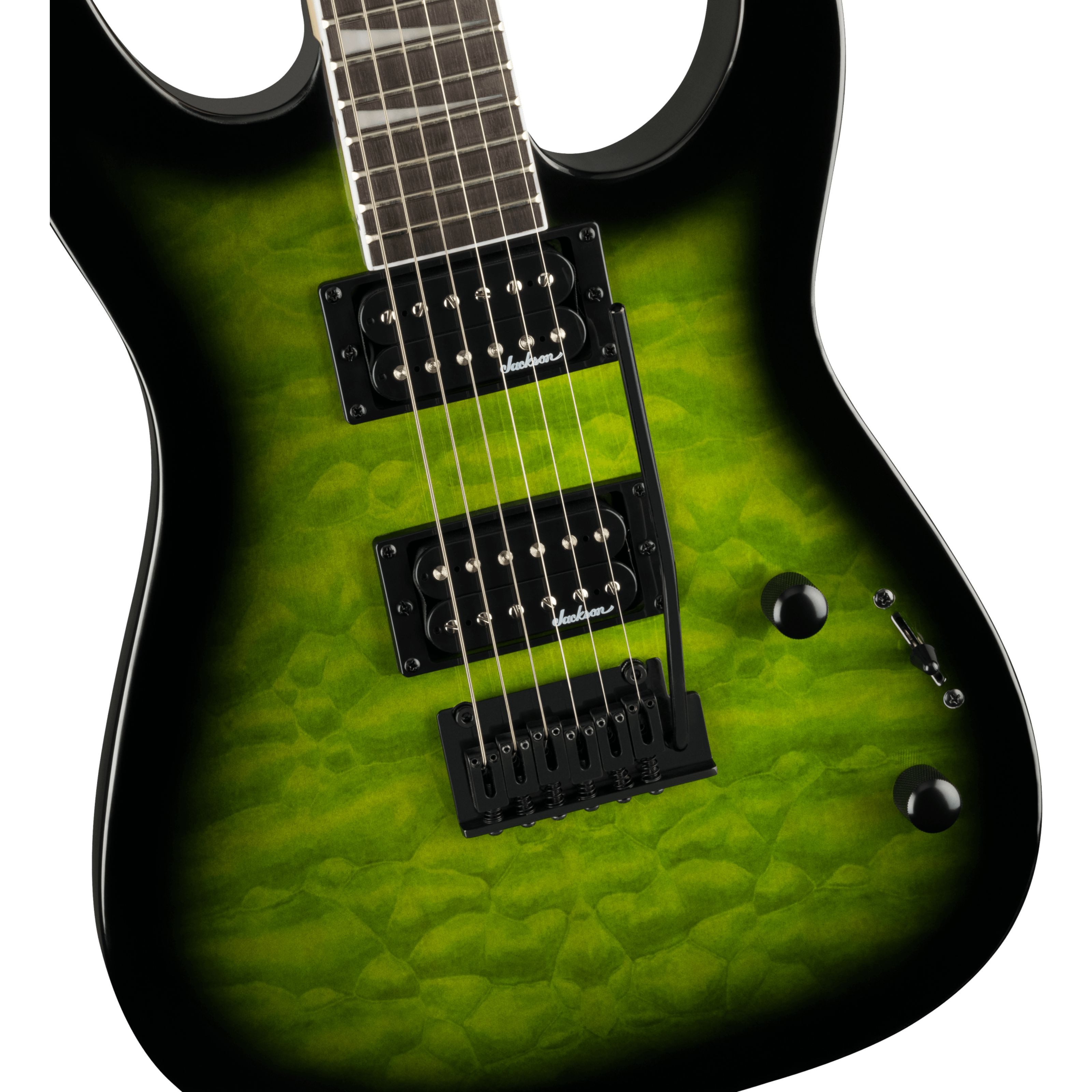 Jackson E-Gitarre, E-Gitarren, Andere Modelle, JS Series JS20 DKQ 2PT Transparent Green Burst - E-Gitarre