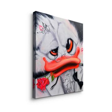 DOTCOMCANVAS® Leinwandbild Love Overdose, Leinwandbild Duck Pop Art Comic Love Overdose Porträt