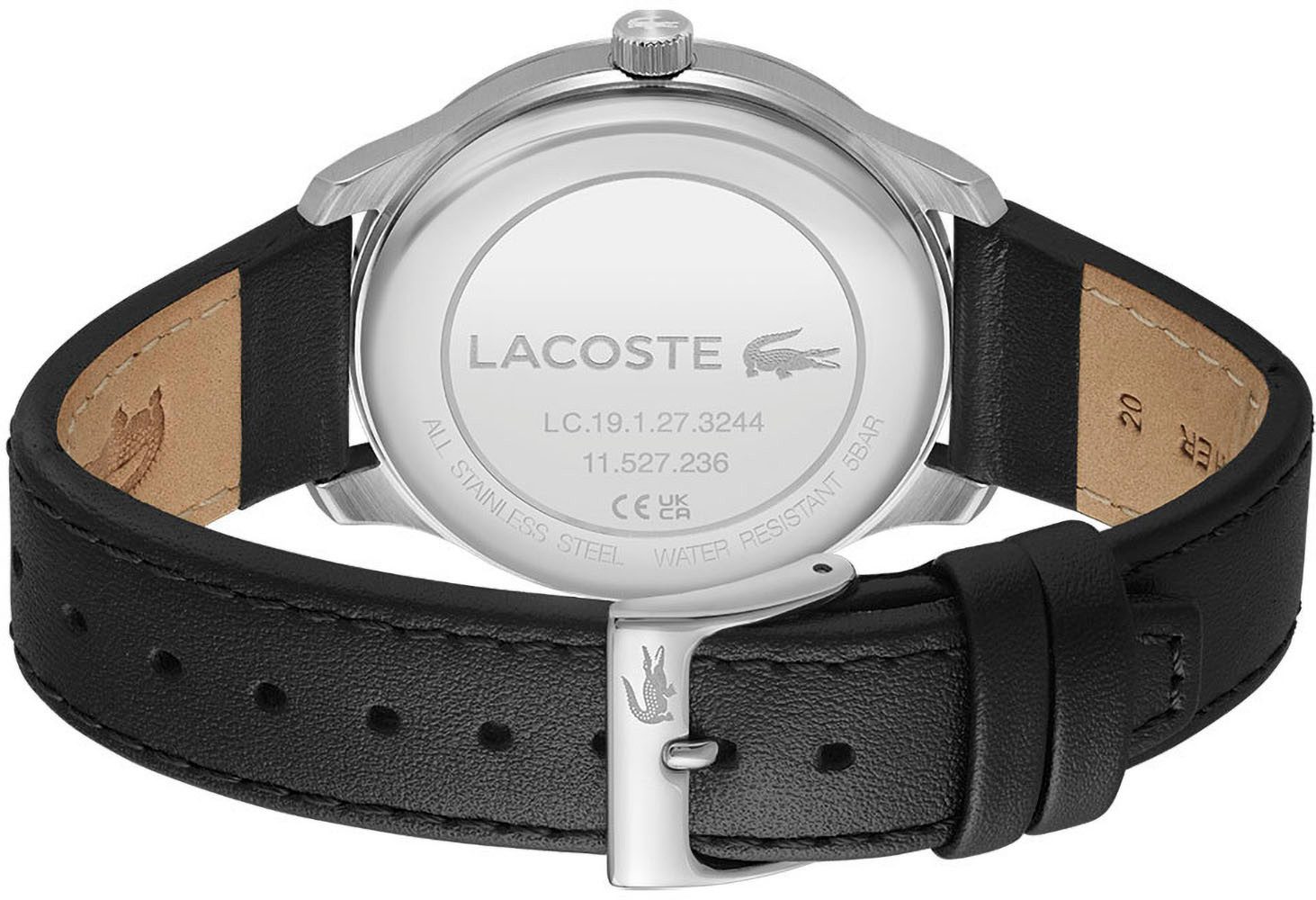 Lacoste Quarzuhr Lisbon 2011372, Armbanduhr, Herrenuhr, Lederarmband, analog
