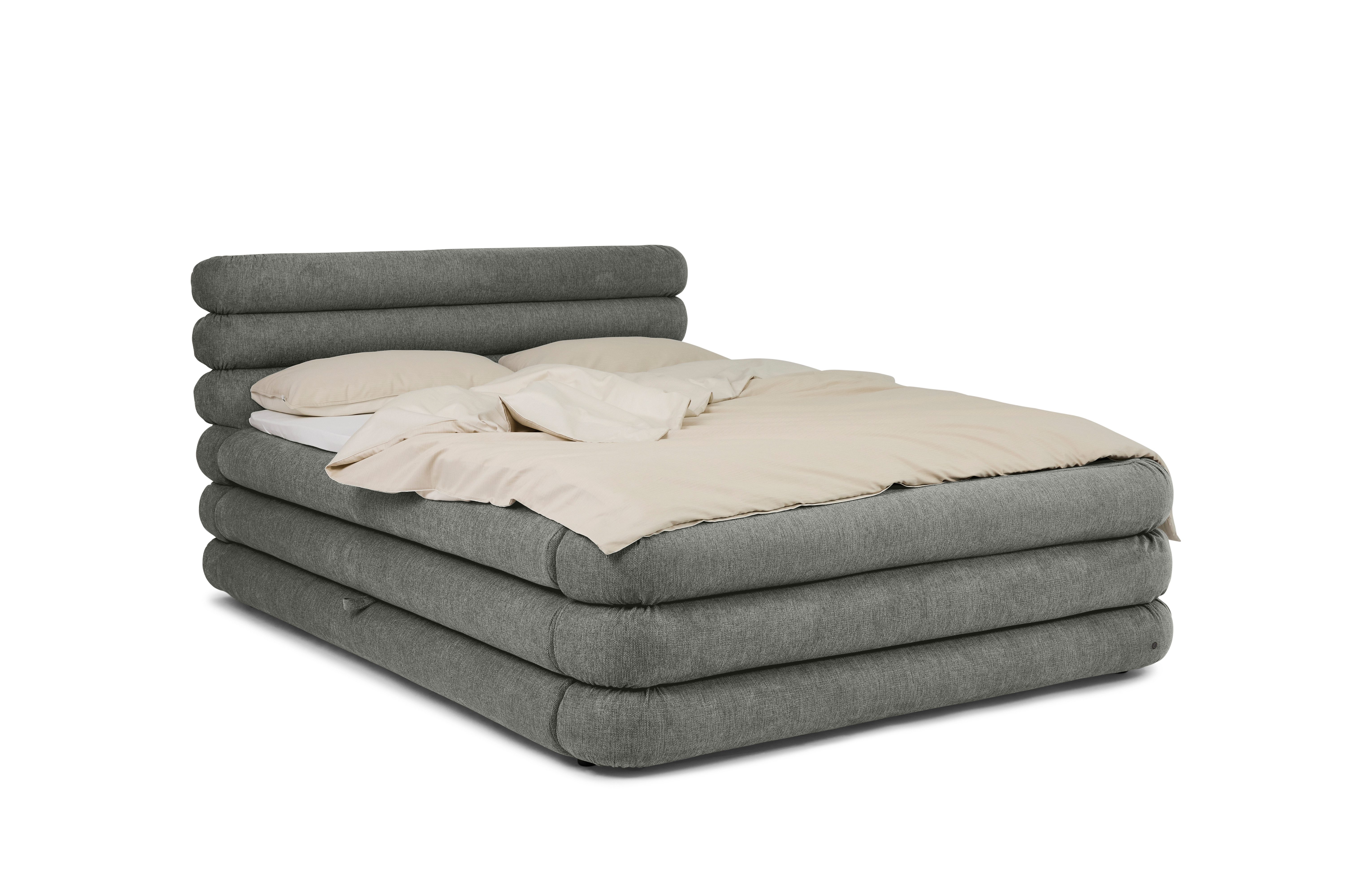 TOM TAILOR HOME Boxspringbett TUBE BOX BED – besonderes Boxspringbett mit umlaufender Röhrenoptik, optional mit seitlich zu öffnendem Stauraum