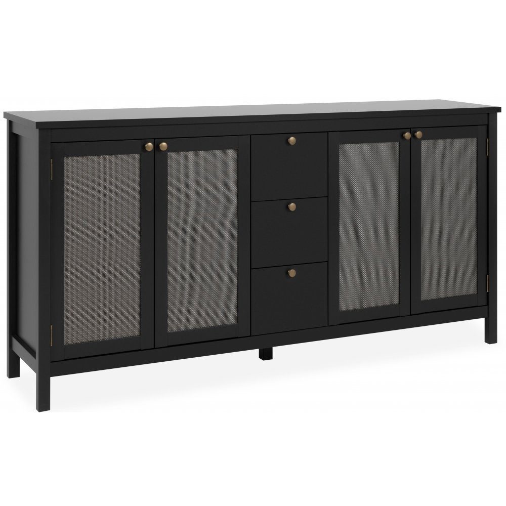 Finori Kommode Kommode CORDOBA 51A Schwarz Geflecht Nb.