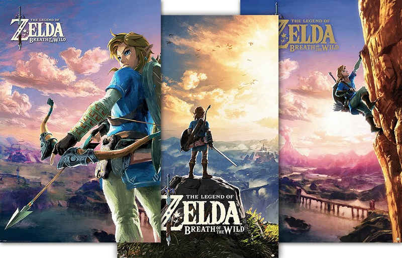 The Legend of Zelda Poster The Legend of Zelda Poster Breath Of The Wild 3er Set 61 x