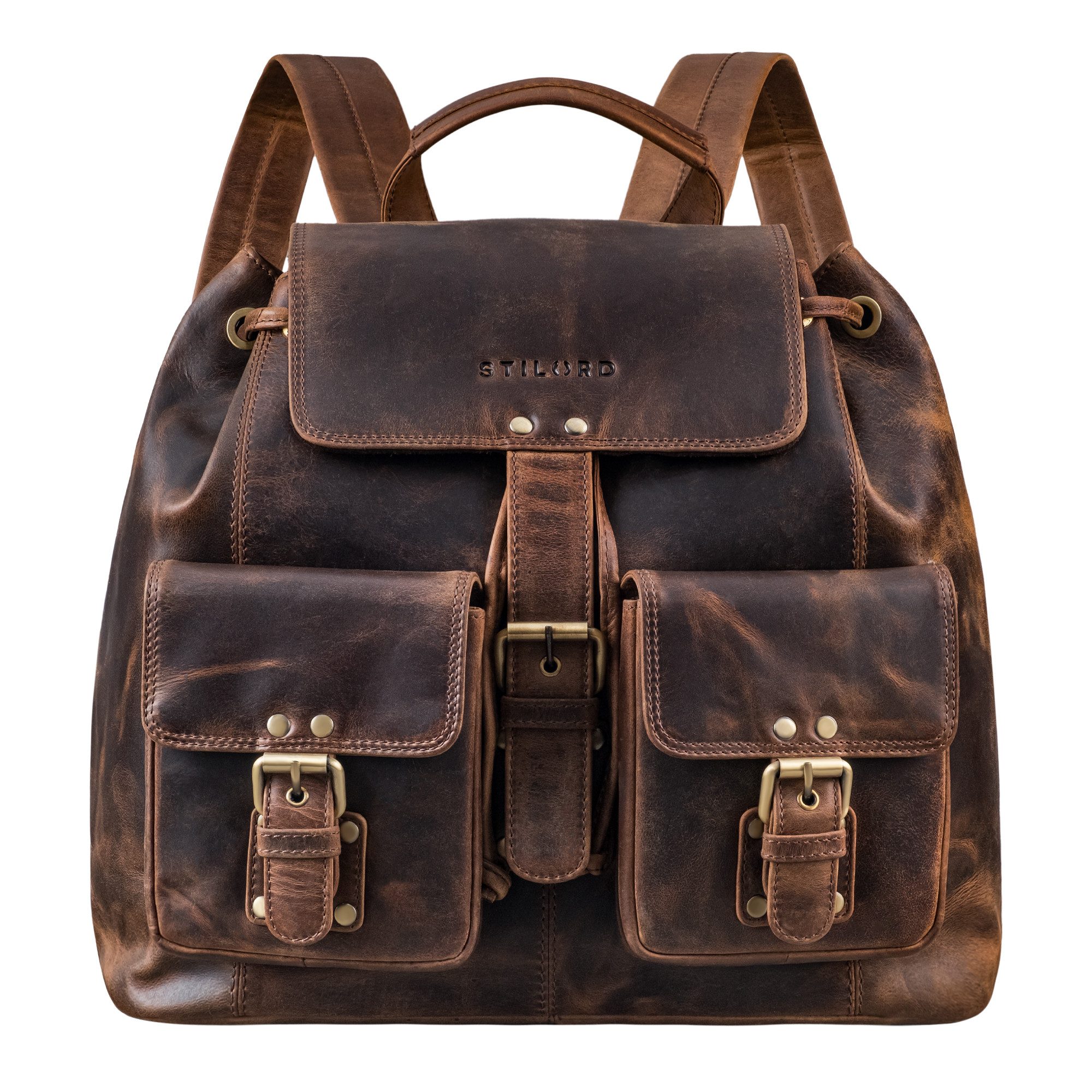 STILORD Cityrucksack "Larissa" Vintage Rucksack Leder Damen