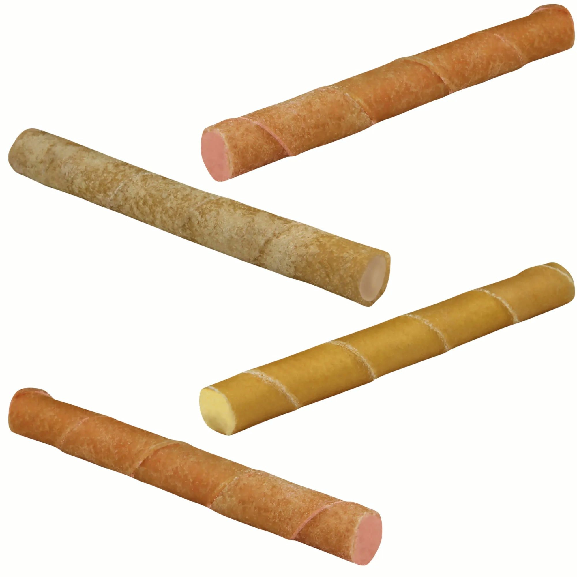 Schecker Gefüllte Kaurollen - 264 g (12 Stück) Hundeleckerli Hundesnack Pansen, Snack für: Hunde, Knabberspaß