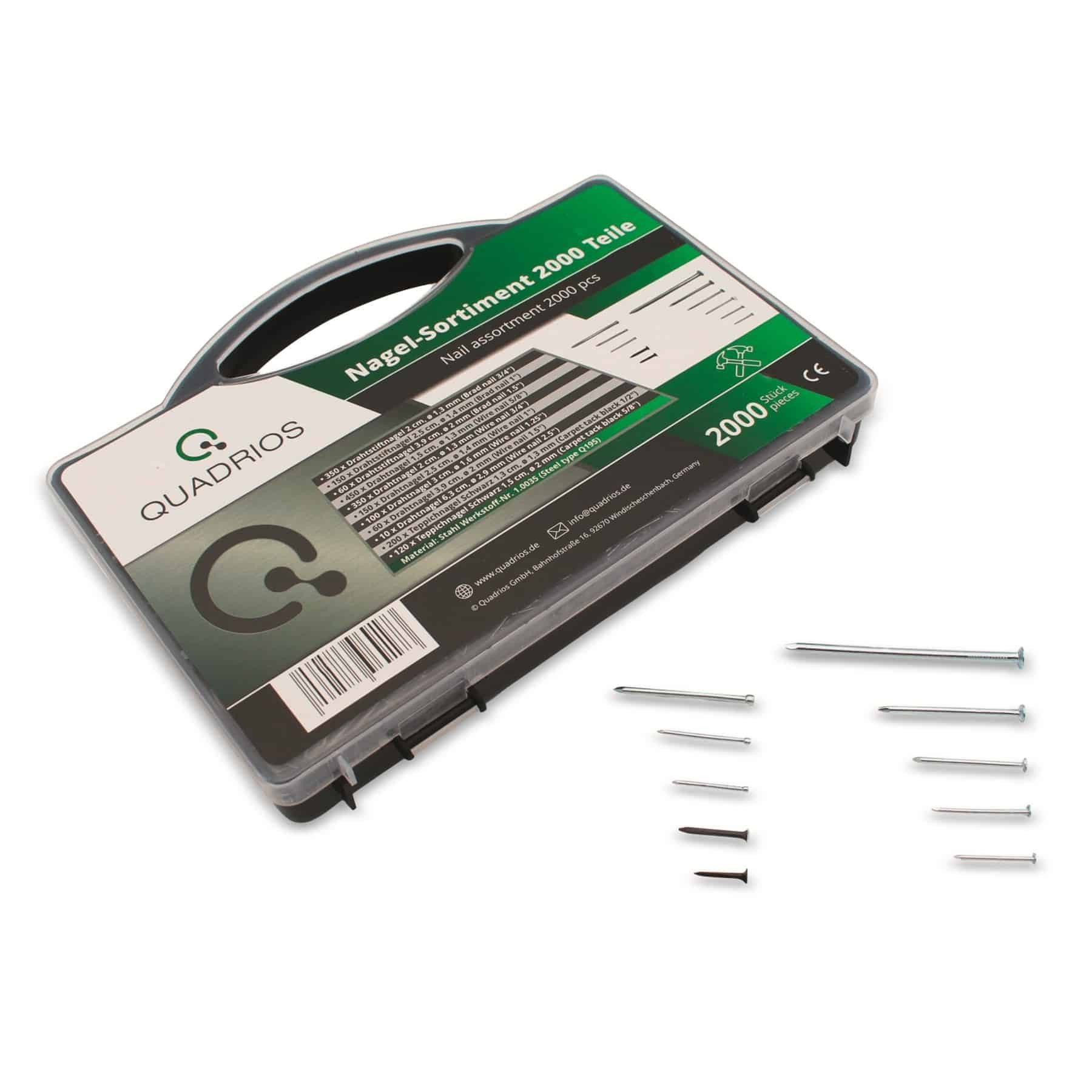Quadrios Nagel QUADRIOS Nagel- Set 2103SA044, 195 Mpa, 430 N/qmm, 2000 Stück