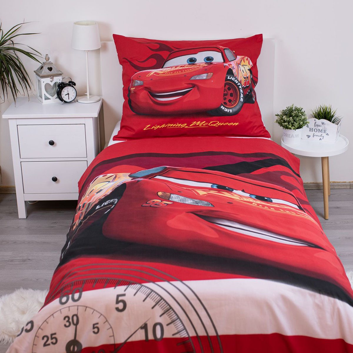 Disney Cars Bettwäsche Disney Cars Bettwäsche Filmmotiv 140 x 200 + 70 x 90 cm Baumwolle, Renforcé, 2 teilig