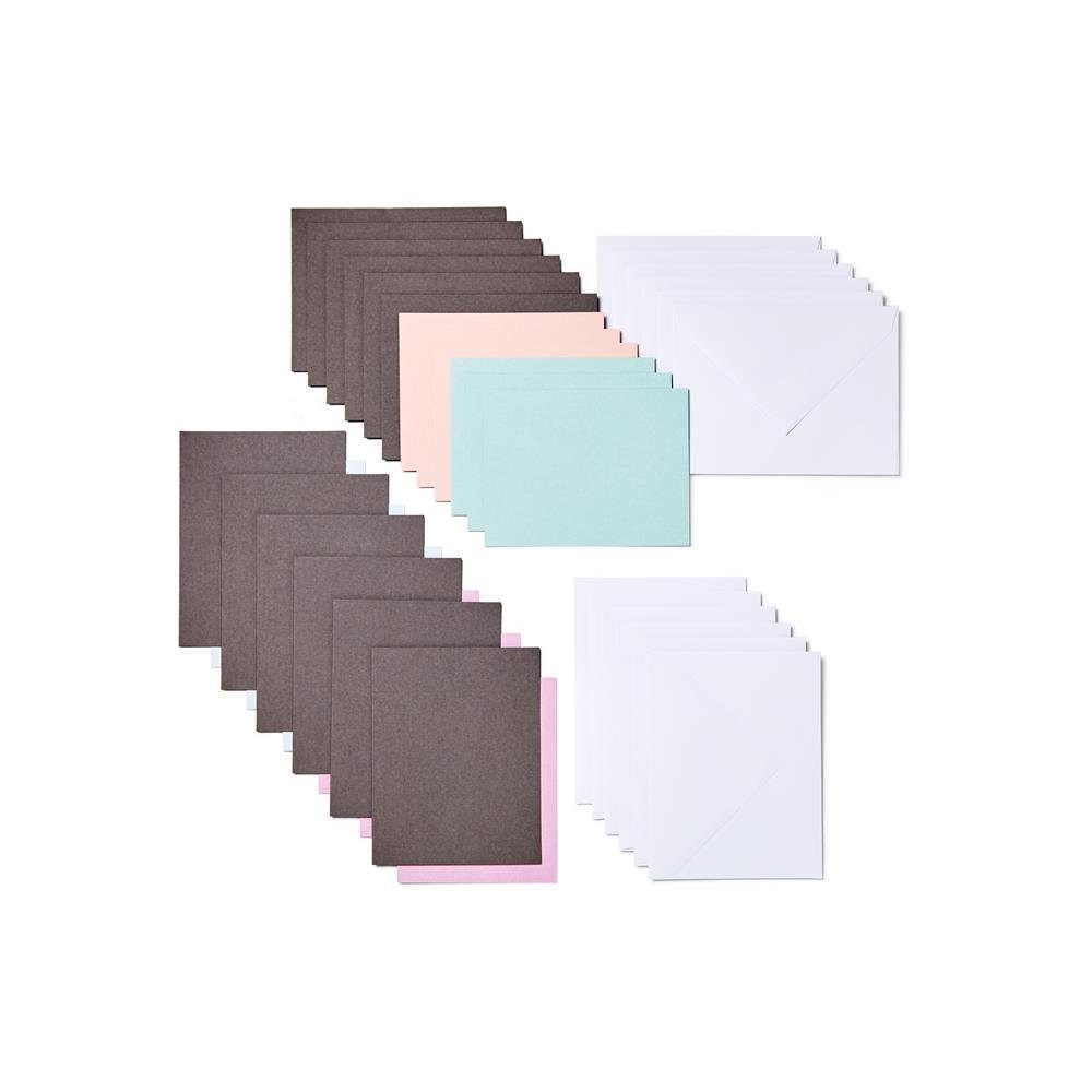 Cricut Designpapier Joy Kartenset Pastel, zum 13,9 12 mit Grau, Einlegekarten, x Umschläge, Basteln, Joy Karten Schneidemaschine für Klappkarten, Einladungskarten, Stück, Grußkarten, 10,7 cm