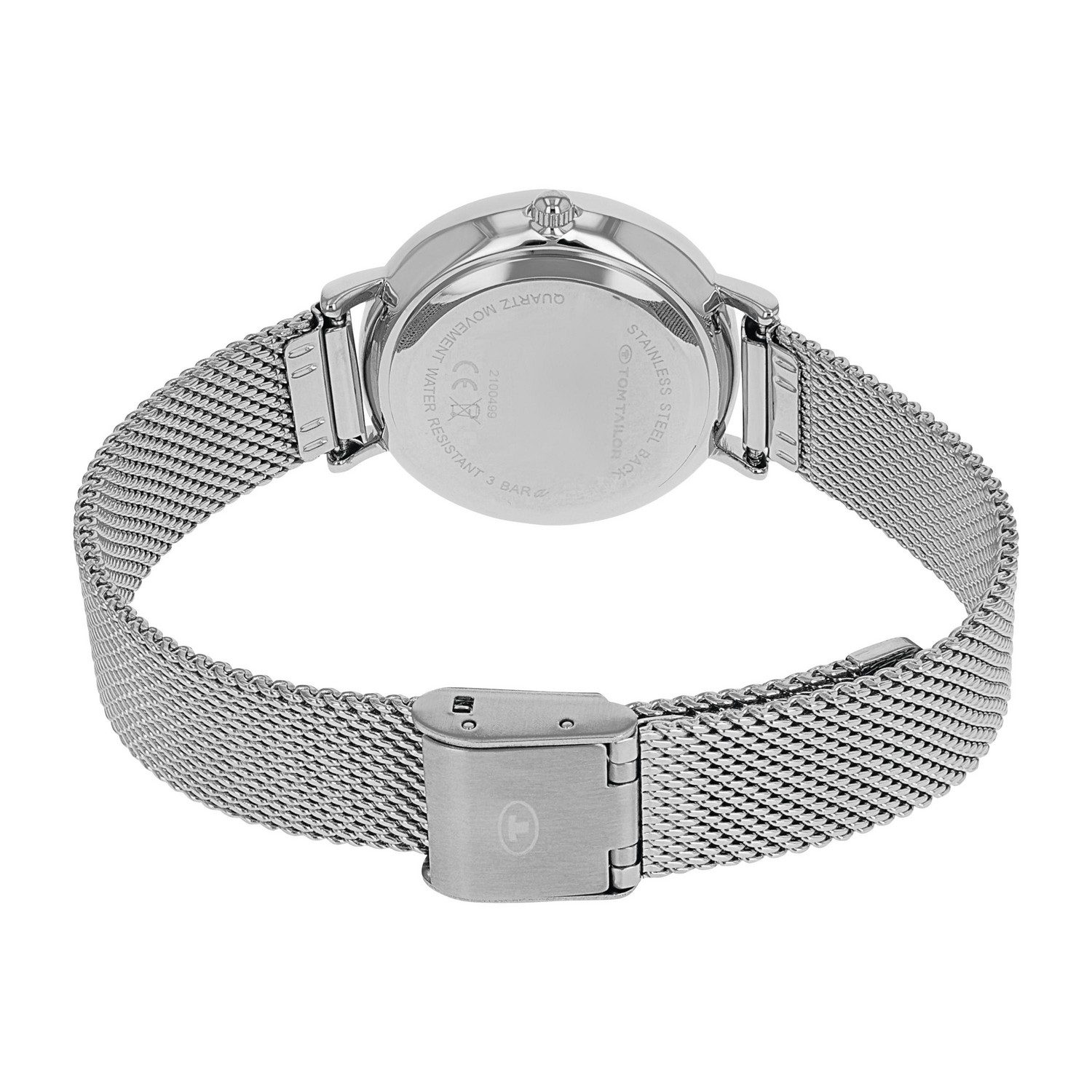 TOM TAILOR Quarzuhr 2100499, Armbanduhr, Damenuhr, Edelstahlarmband, analog