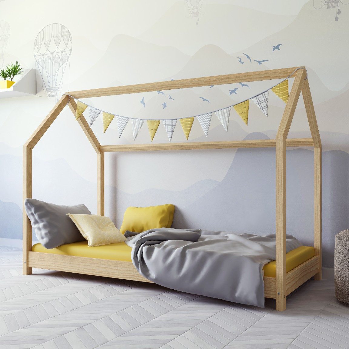 Raumhirsch Furniture Kinderbett 140x70 cm 160x80 cm 180x80 cm, optional mit Matratze & Schublade – verschiedene Farben & Varianten