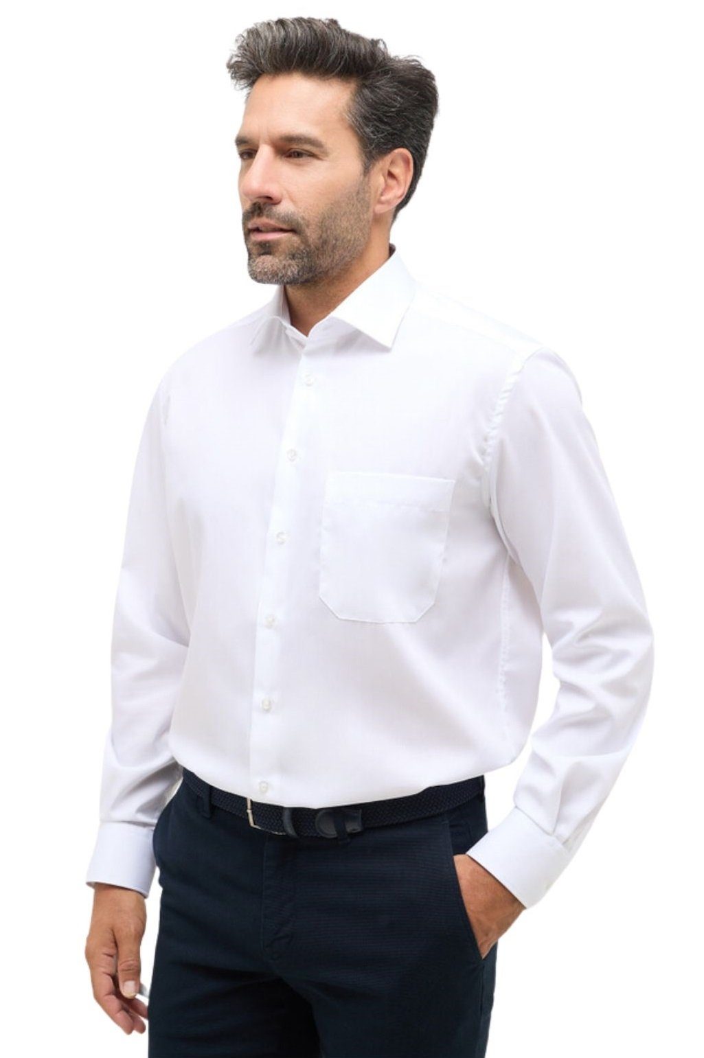 Eterna Businesshemd 1100-F170, Slim Fit Hemd Langarm in 100 % Baumwolle Kent Kragen