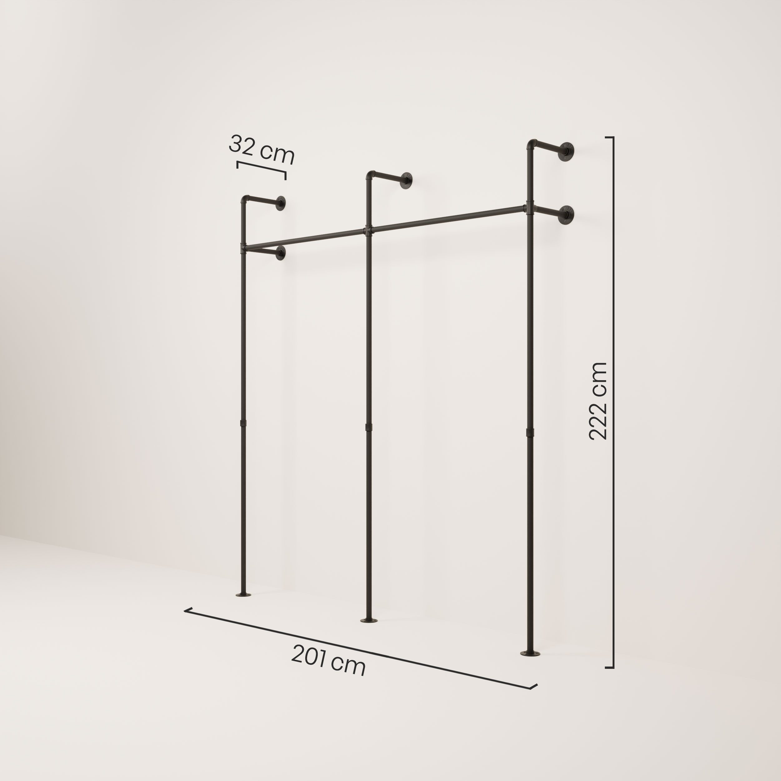 pamo. design Kleiderständer KIM Kleiderstange Wandmontage, offener Kleiders günstig online kaufen