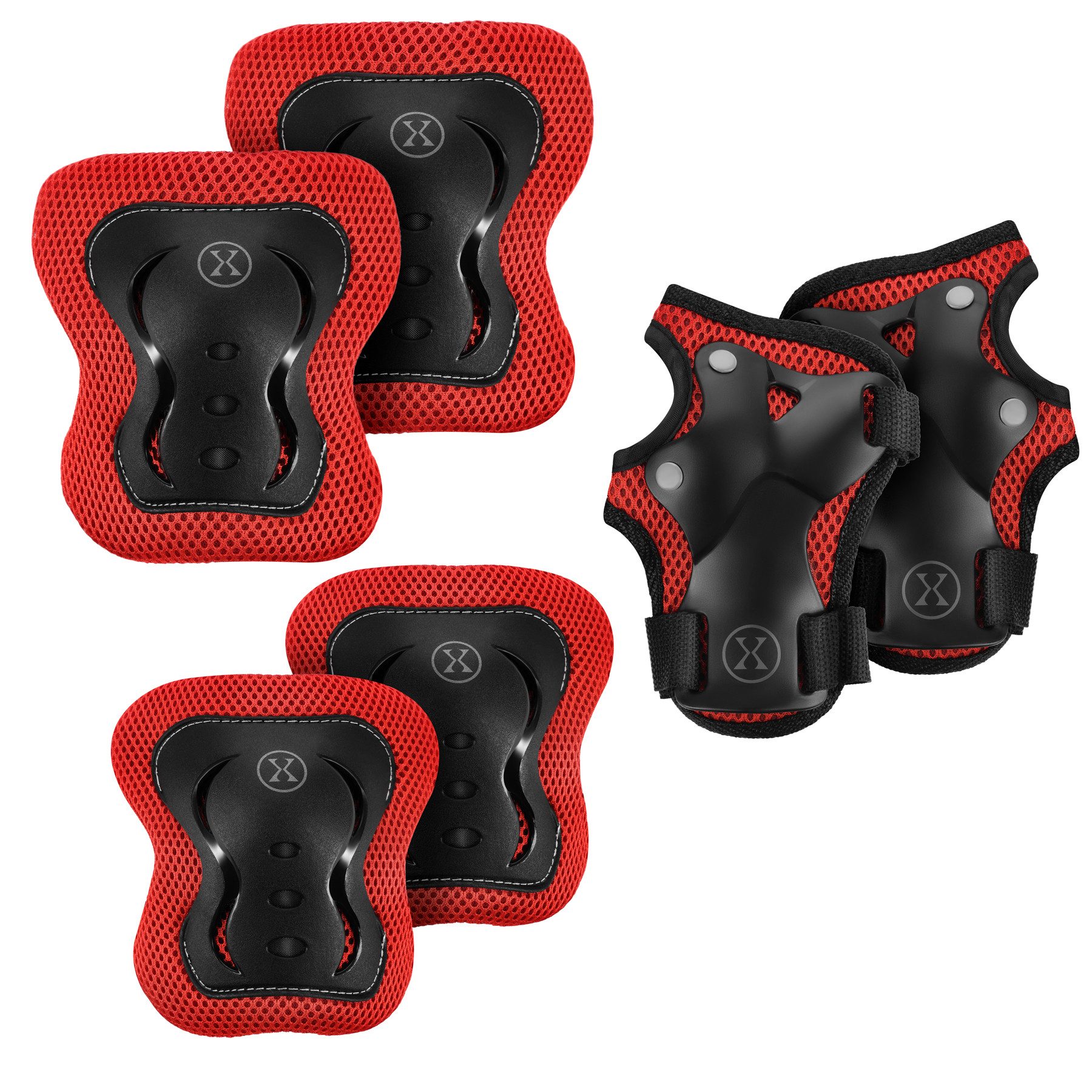 NILS EXTREME Schutz-Set Schonerset Knieschützer Ellenbogenschützer, PP-Schale, Mesh-Polster, Klettverschluss, 6-teilig