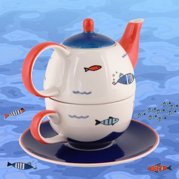 Mila Teekanne Mila Keramik Tee-Set Tea for One Moin Moin, 0,4 l, (Set)