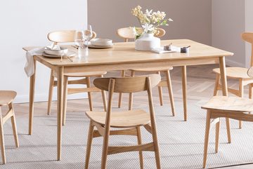 dynamic24 Esstisch, Tisch 160x90 cm SCANDI BLONDE Holz natur