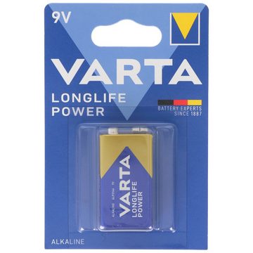 VARTA Varta Longlife Power (ehem. High Energy) 9V E-Block 4922 Batterie 20e Batterie, (9,0 V)