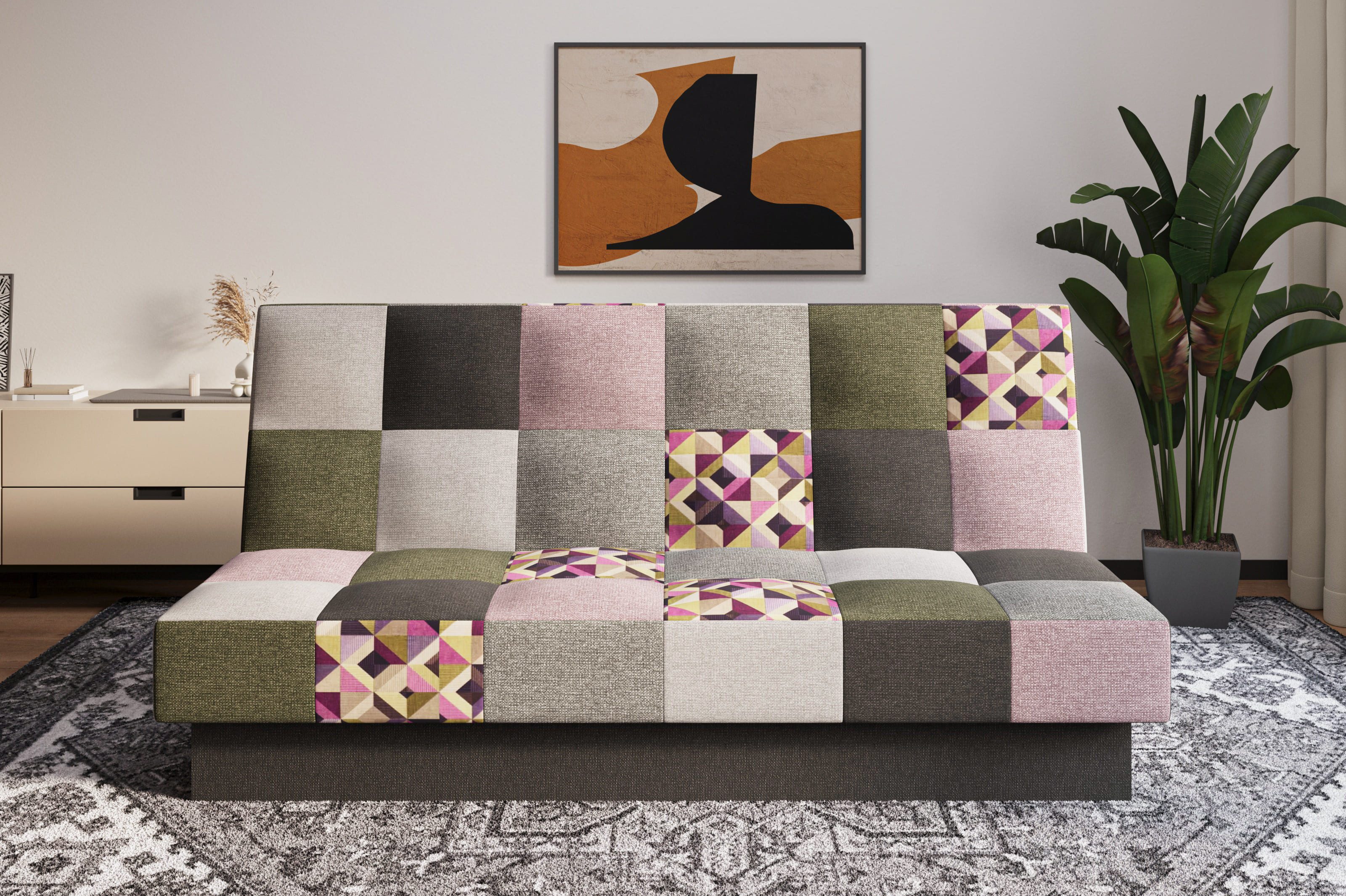 MOEBLO Schlafsofa CYPRUS Patchwork, – Sofa günstig online kaufen