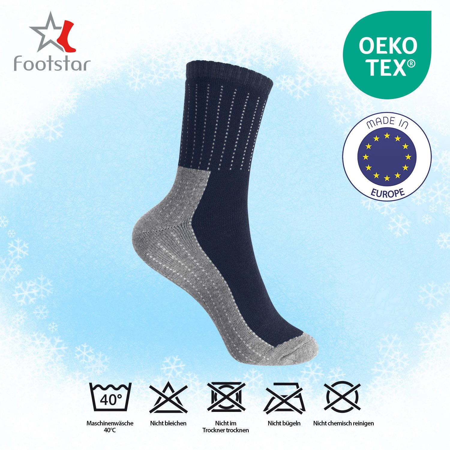 Footstar Thermosocken Kinder Motiv Frottee Socken Thermo Wintersocken – Bild 3 von 4
