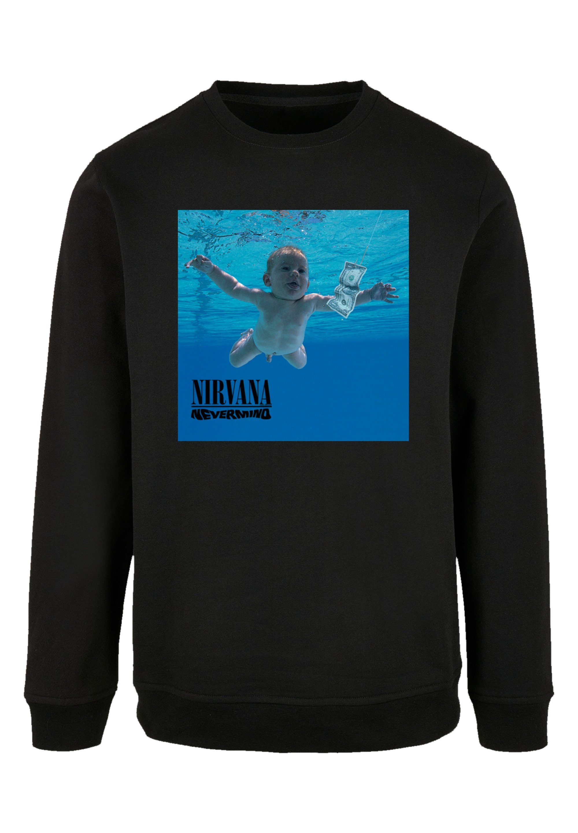F4NT4STIC Sweatshirt Nirvana Rock Band Nevermind Album Premium Qualität,  Bequemer Schnitt mit entspanntem Tragekomfort