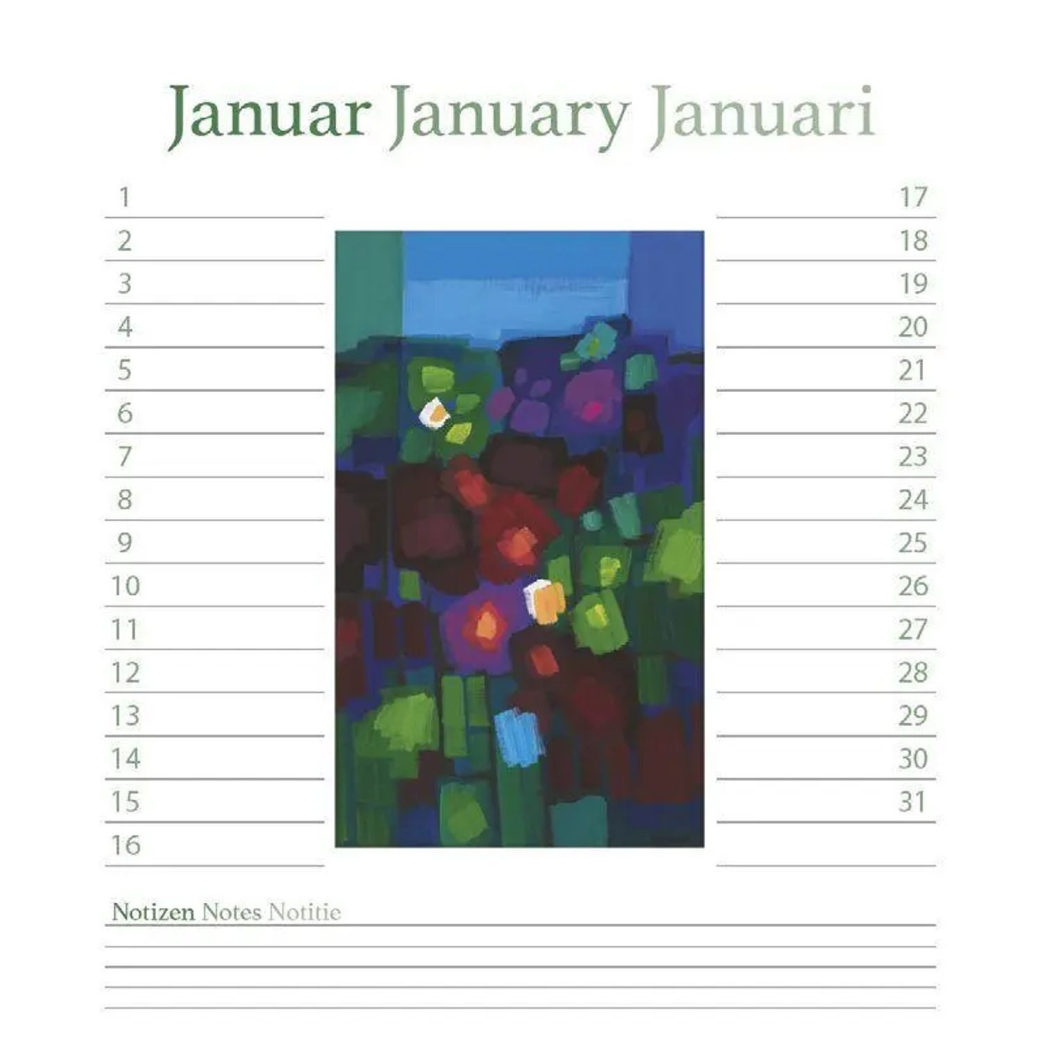 NEUMANN Geburtstagskalender Ton Schulten Flowers Birthday Calendar