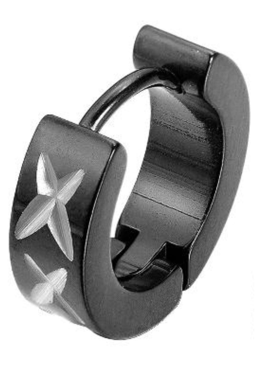 Single-Creole Schmuck Geschenk Ohrschmuck einzeln BlackLine