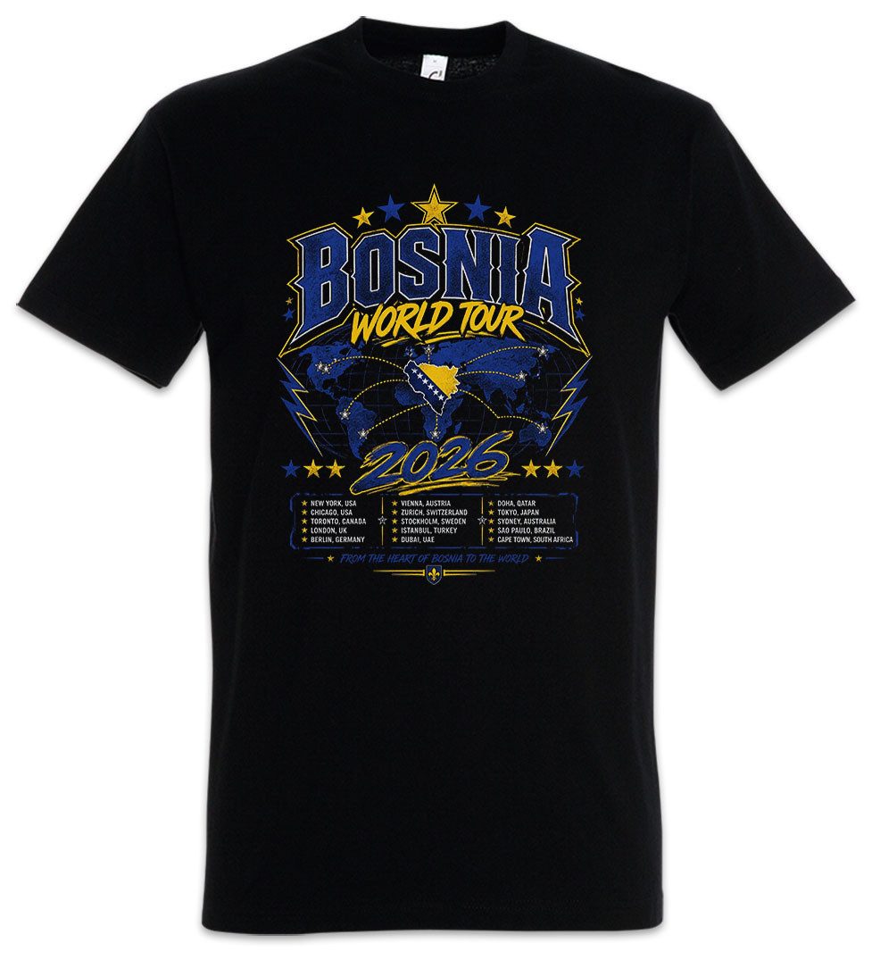 Urban Backwoods Print-Shirt Team Bosnia 1 Herren T-Shirt Bosnien Fußball WM Soccer Football (1-tlg) Turnier 2026 Weltmeisterschaft Fan