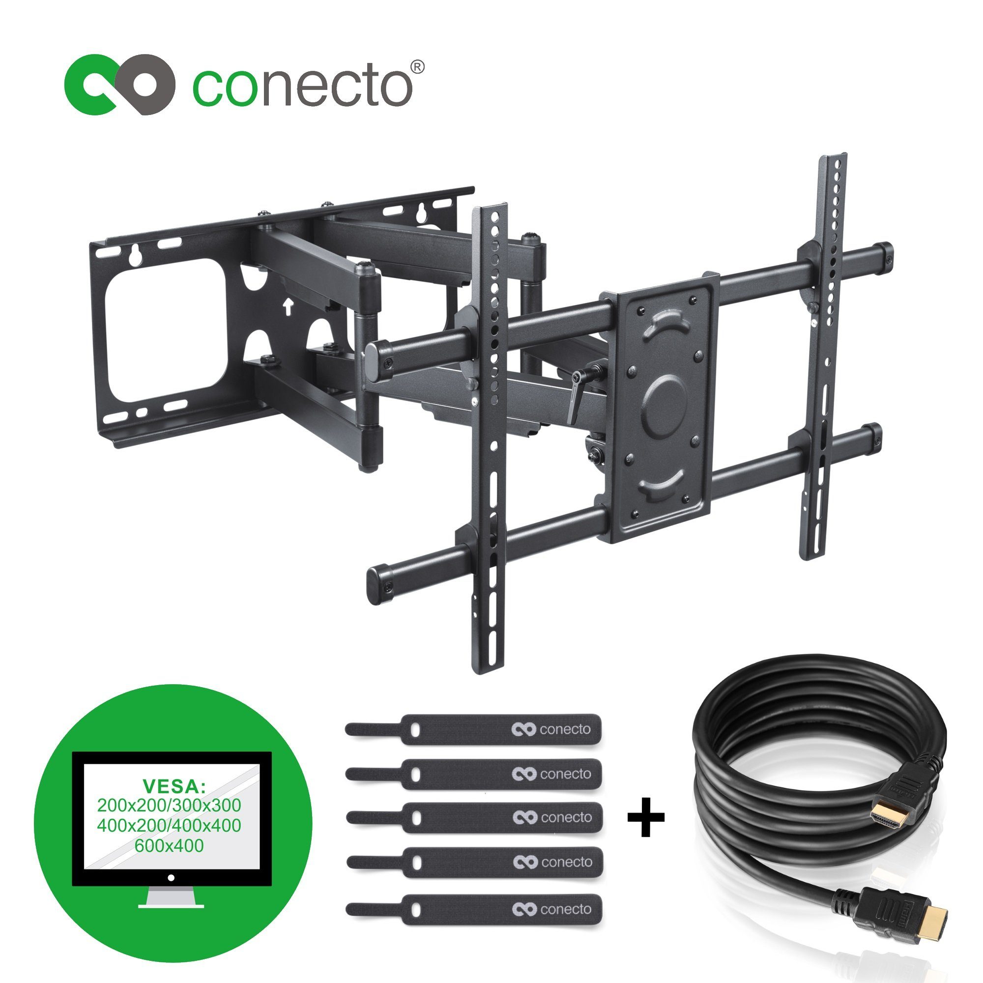 conecto TV Wandhalter für Monitor TV-Wandhalterung, schwenkbar) LED Zoll, 70 & Fernseher LCD (bis neigbar