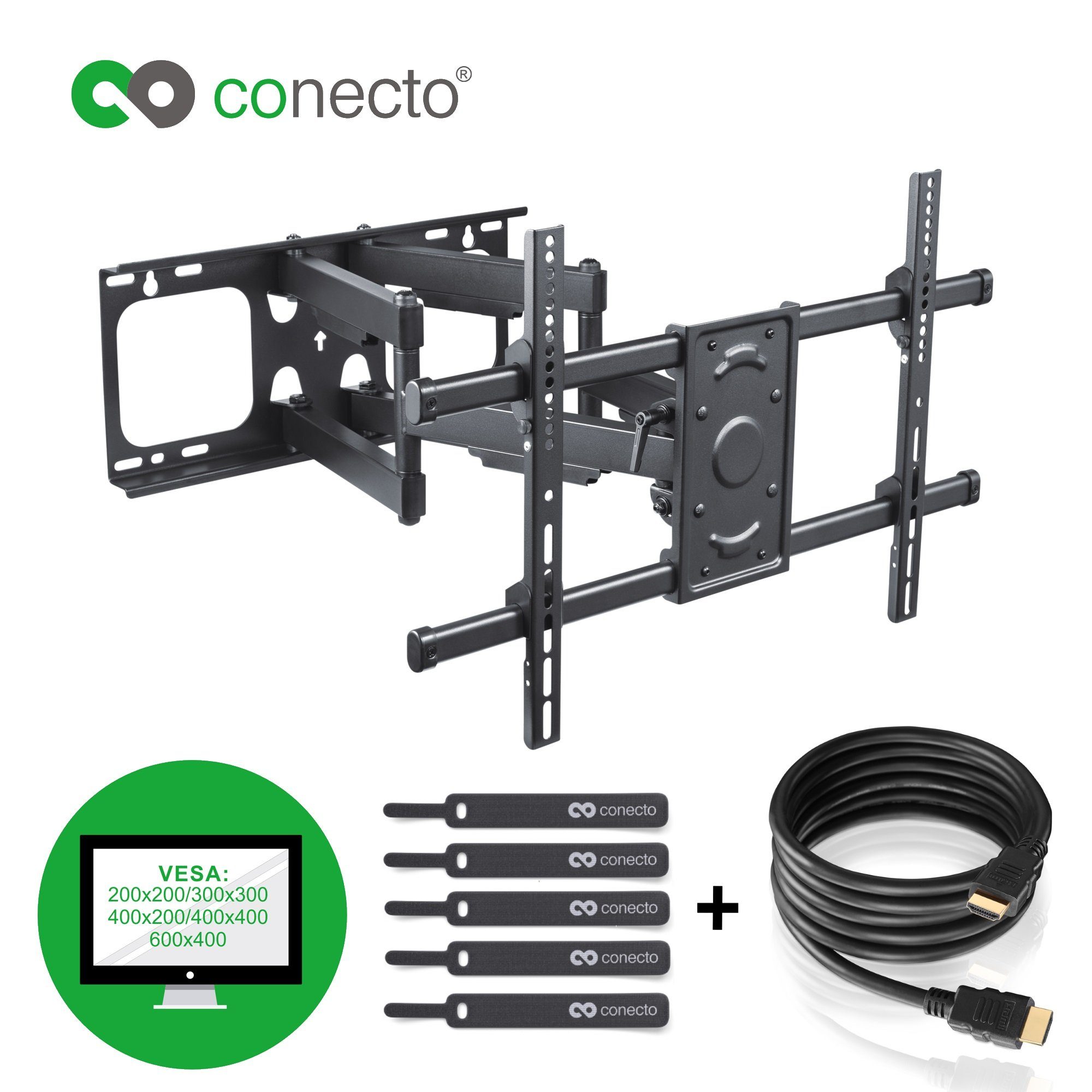 conecto TV TV-Wandhalterung, LED (bis LCD Zoll, & Monitor schwenkbar) Wandhalter neigbar, für Fernseher 70