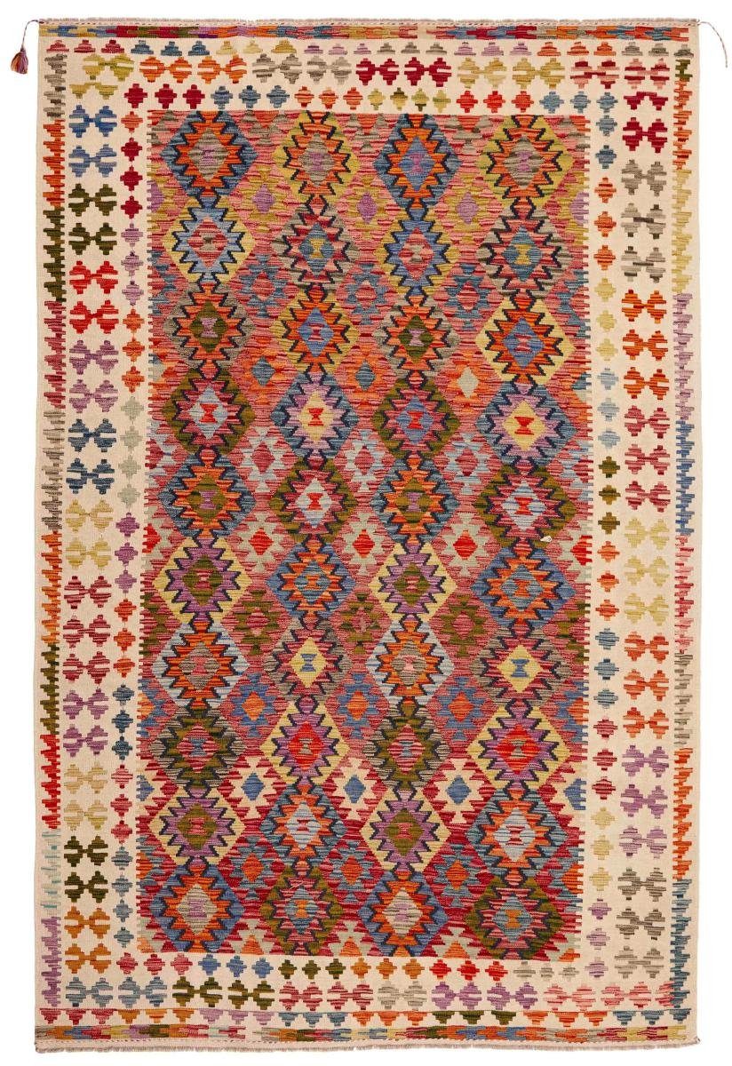 Orientteppich Kelim Afghan 202x303 Handgewebter Trading, rechteckig, Orientteppich, Höhe: mm 3 Nain