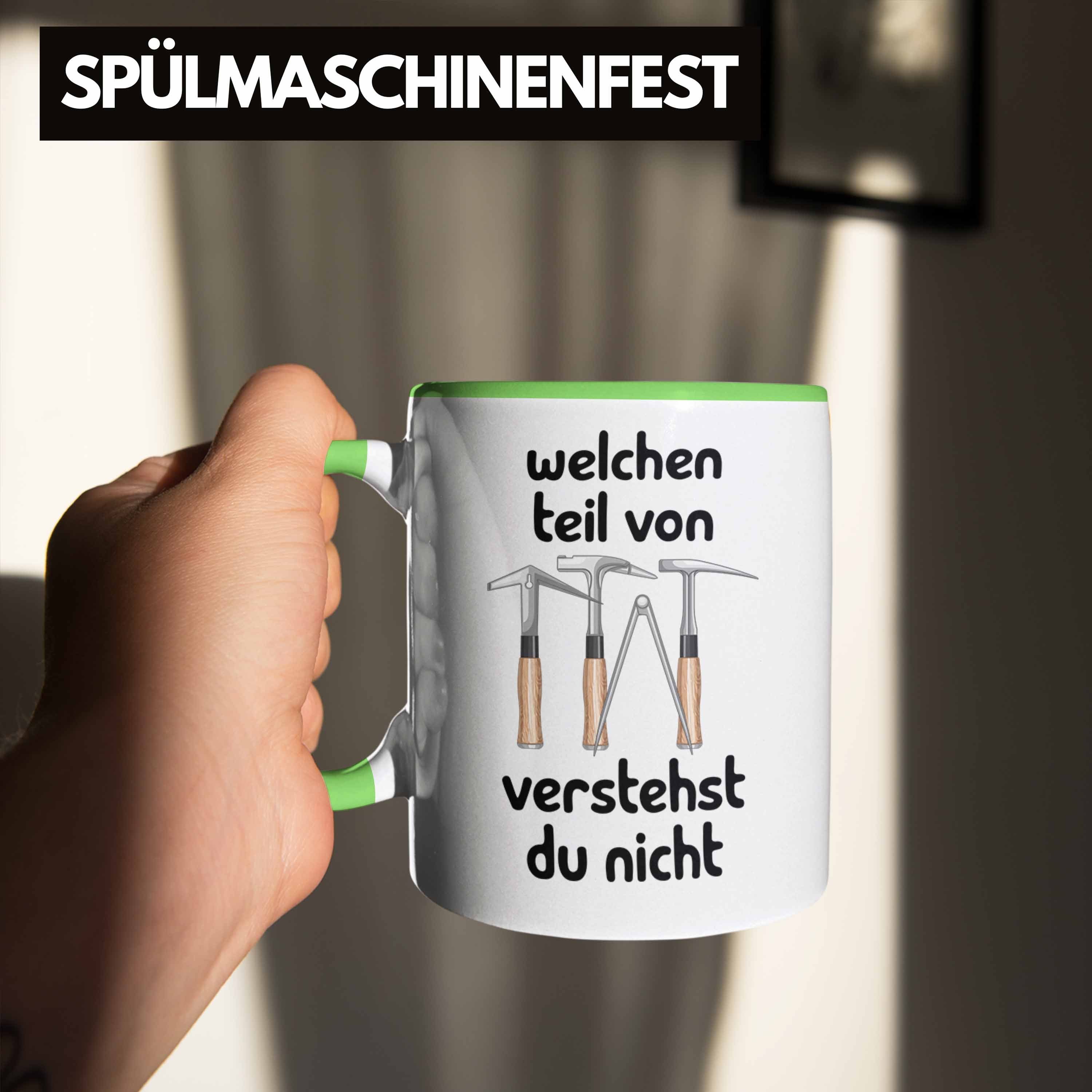 Trendation Tasse Dachdecker Tasse Spruch Geschenk Welchen Teil Lustiger Verstehst Von Grün D