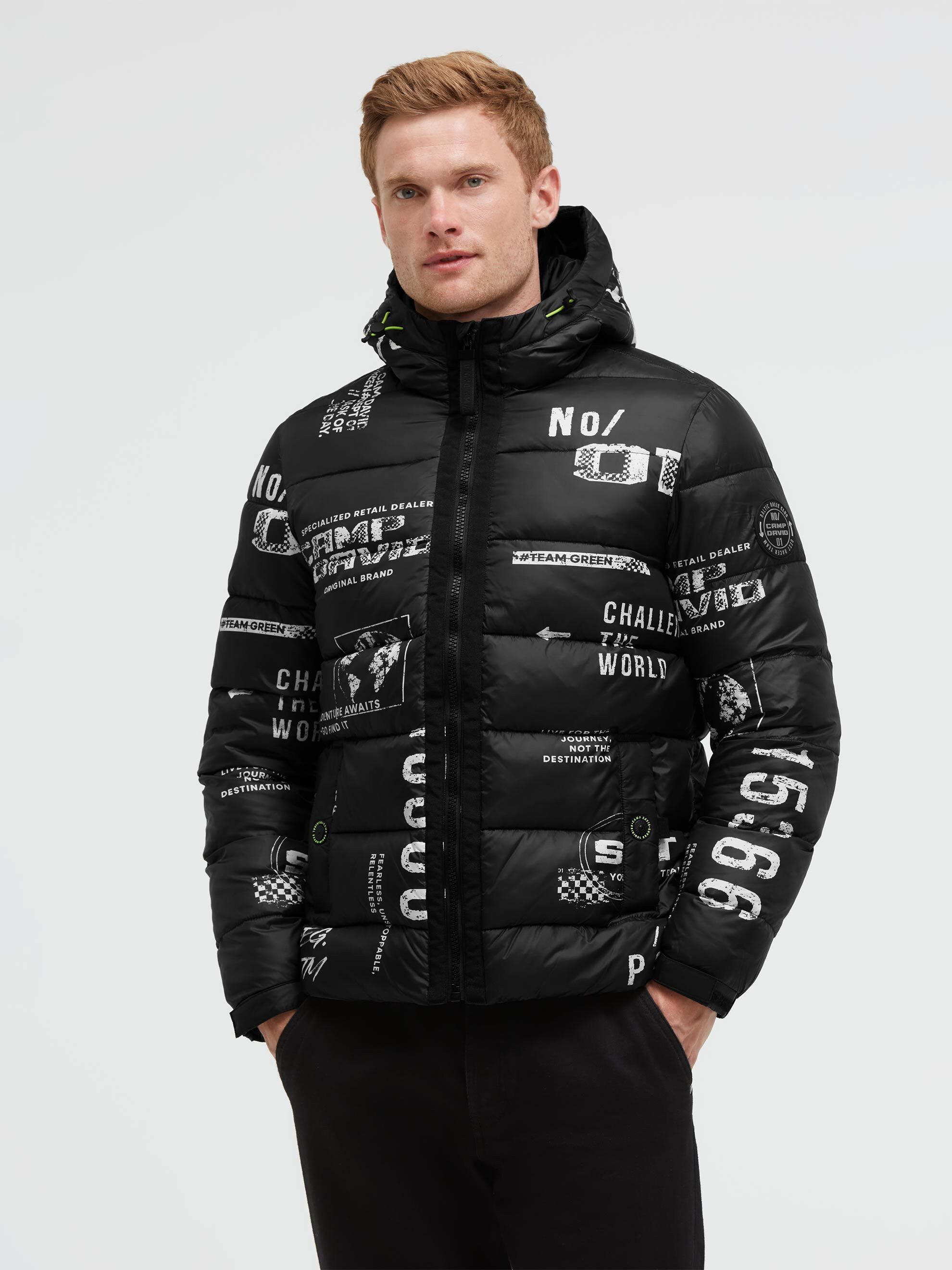 CAMP DAVID Winterjacke mit elastischem Saumabschluss
