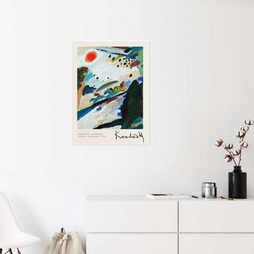 Posterlounge Poster Wassily Kandinsky, Romantic Landscape, Wohnzimmer Malerei